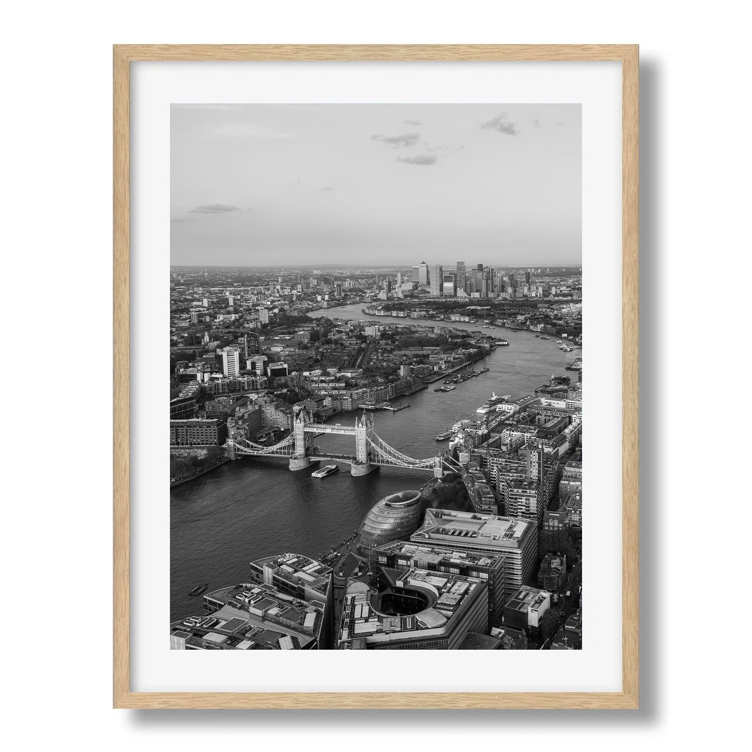 London Sunset in Black & White - Peter Yan Studio Framed Photo Print Wall Art