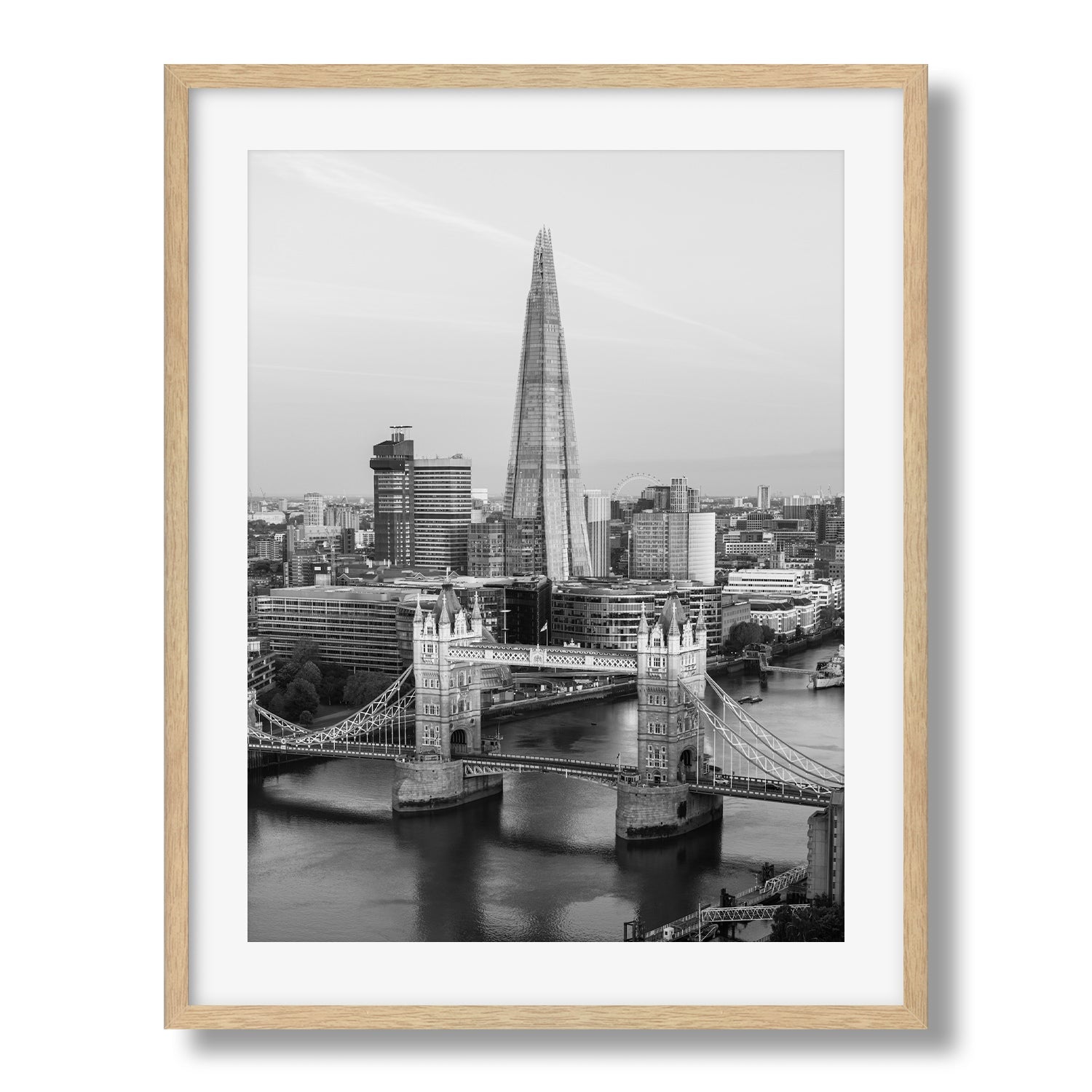 London Tower Bridge and The Shard Black & White - Peter Yan Studio
