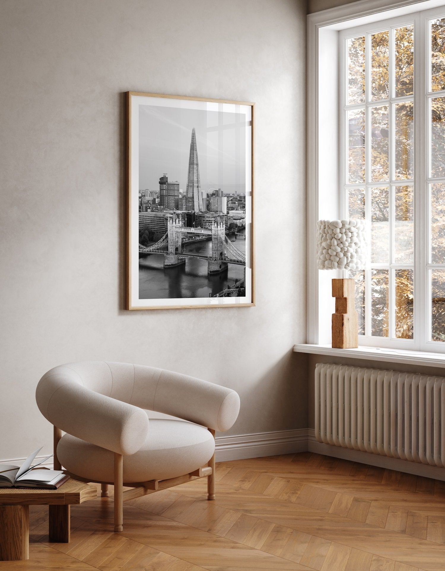 London Tower Bridge and The Shard Black & White - Peter Yan Studio Framed Photo Print Wall Art