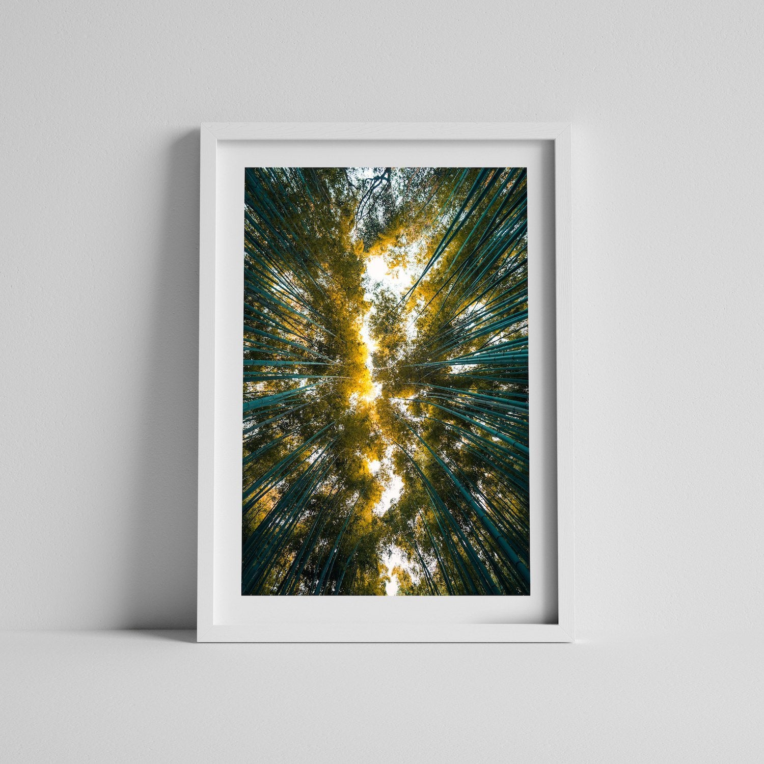Looking Up The Bamboo Grove, Kyoto Japan - Peter Yan Studio Framed Photo Print Wall Art