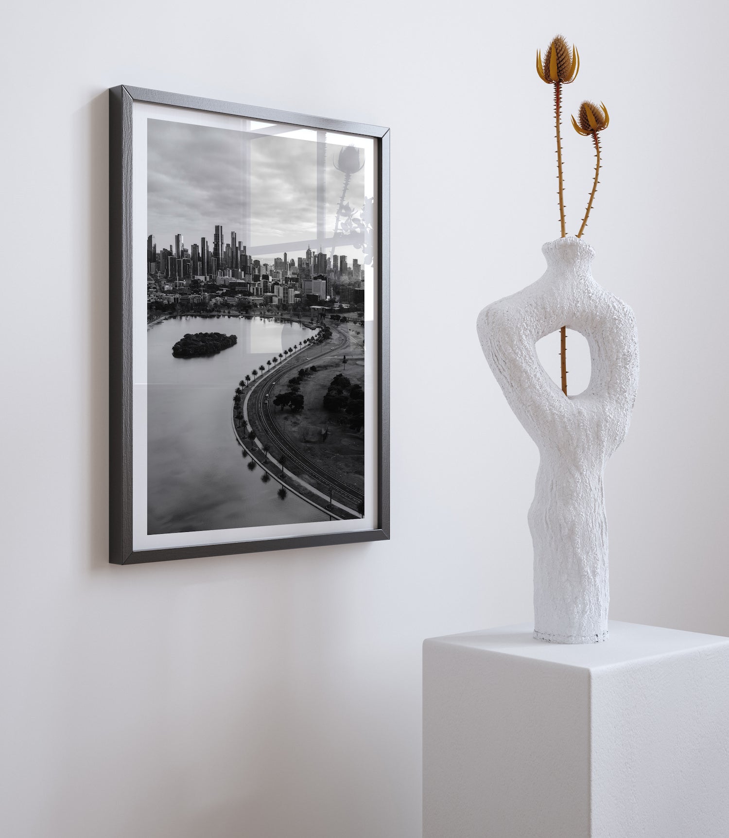 Melbourne Albert Park Black & White - Peter Yan Studio Framed Photo Print Wall Art