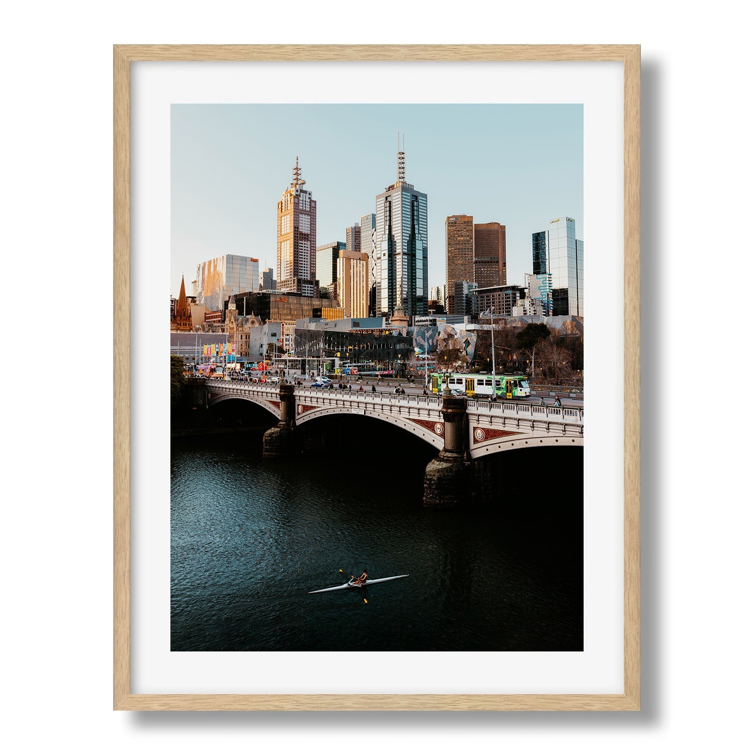 Melbourne City Princes Bridge - Peter Yan Studio Framed Photo Print Wall Art
