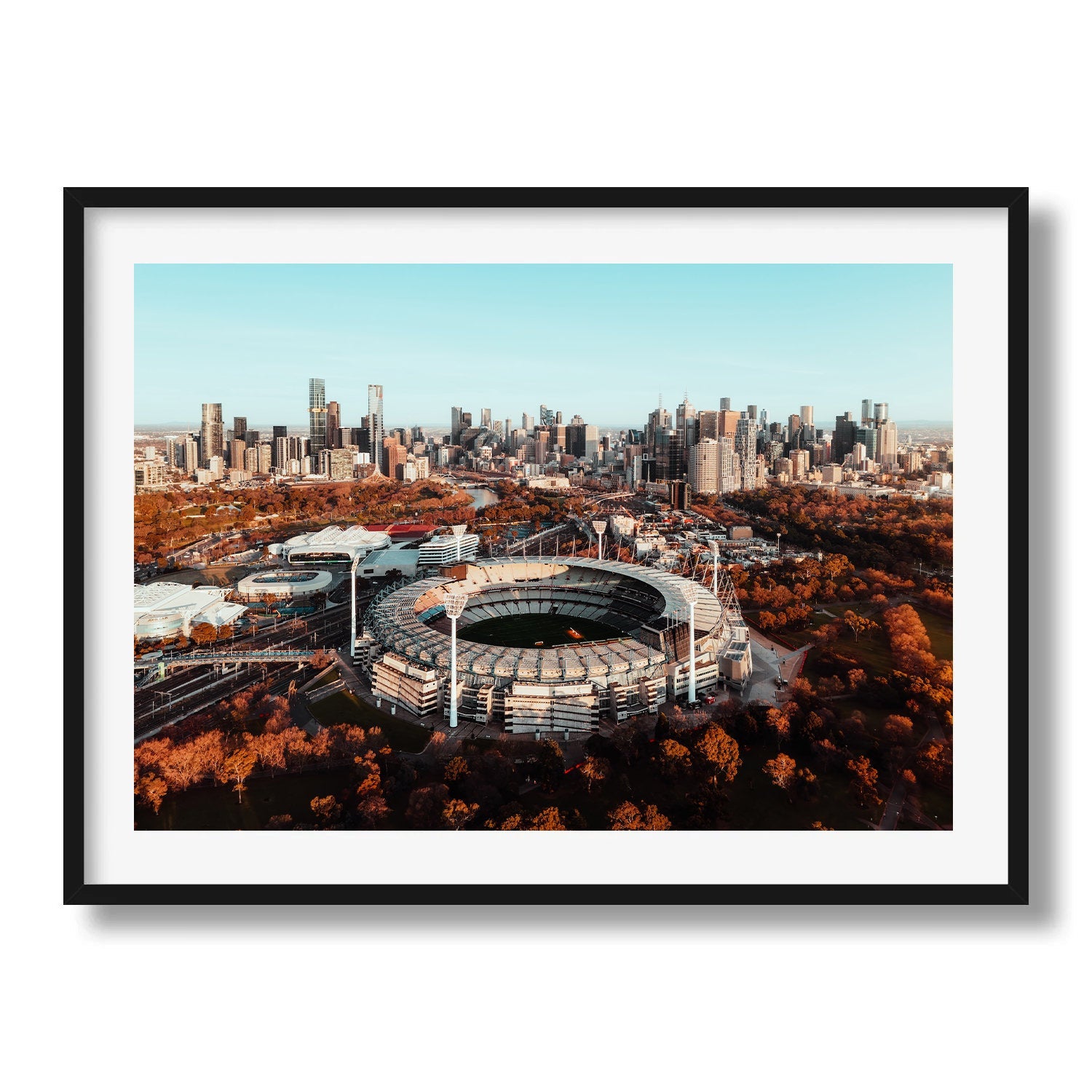 Melbourne Cricket Ground MCG Aerial Framed Print - Architecture by Peter Yan Studio