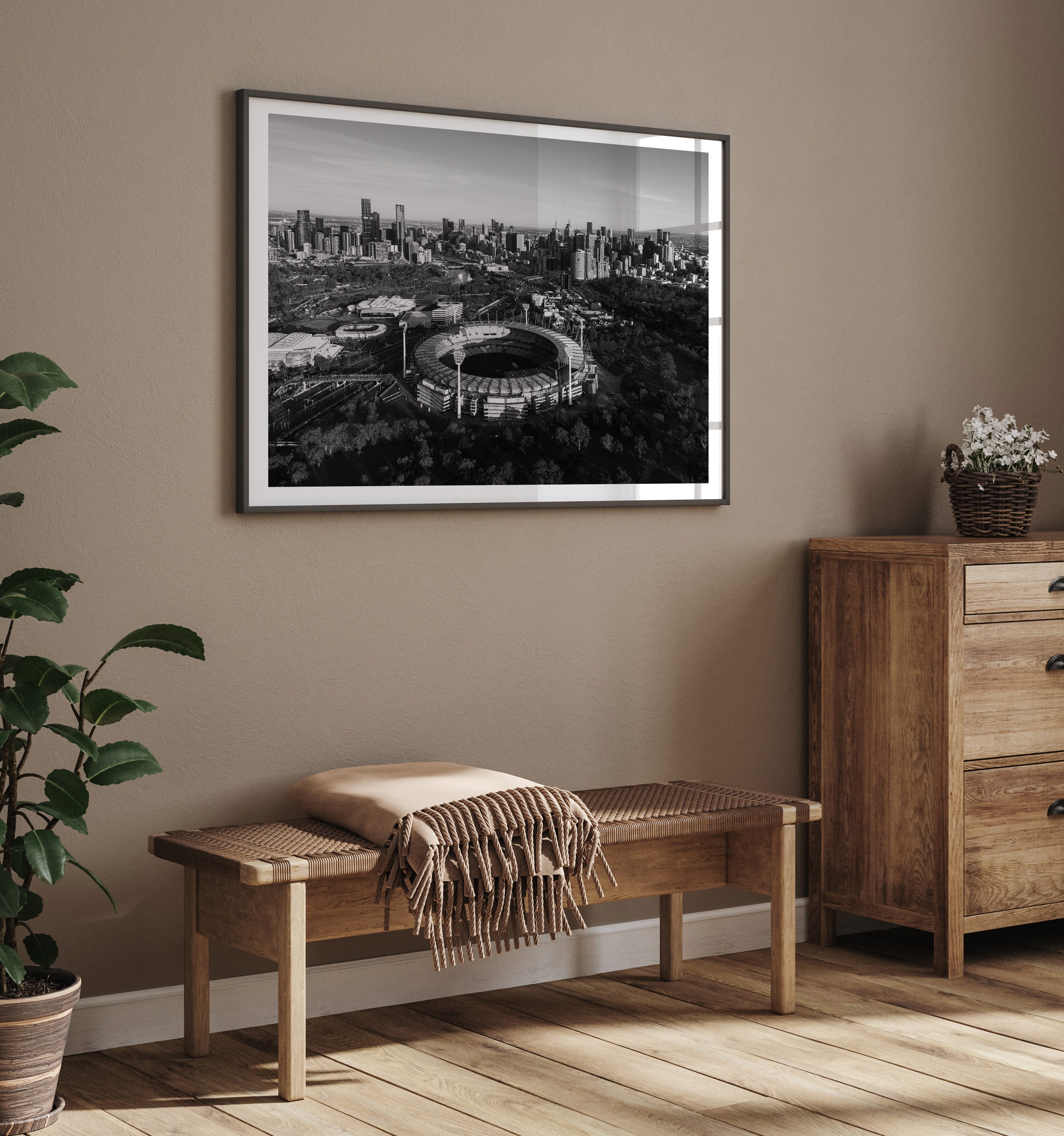 Melbourne MCG Black & White - Peter Yan Studio Framed Photo Print Wall Art