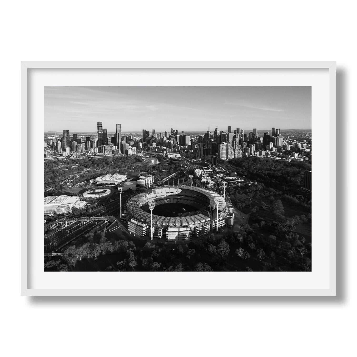 Melbourne MCG Black & White Framed Print - Architecture by Peter Yan Studio
