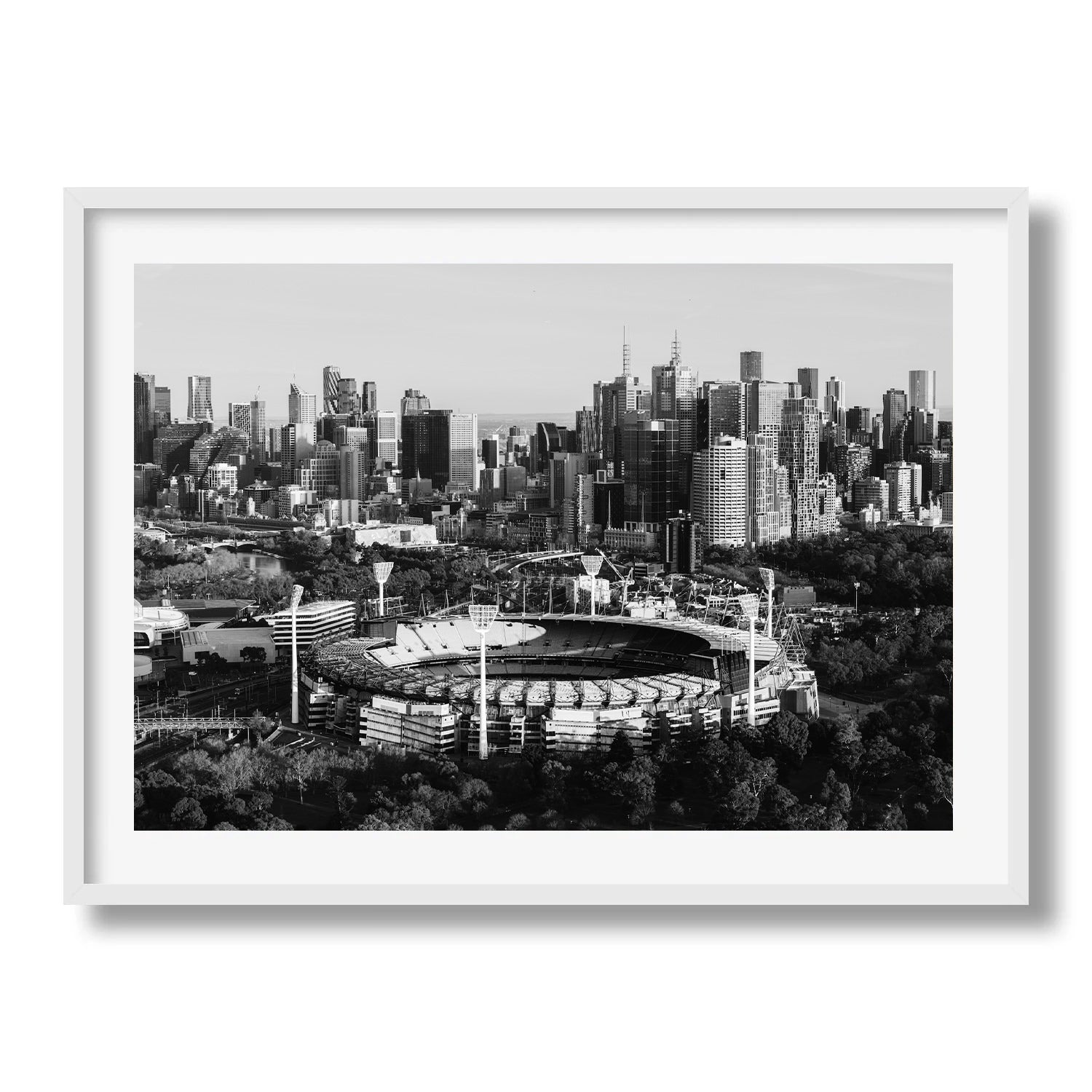 Melbourne MCG II Black & White Framed Print - Architecture by Peter Yan Studio