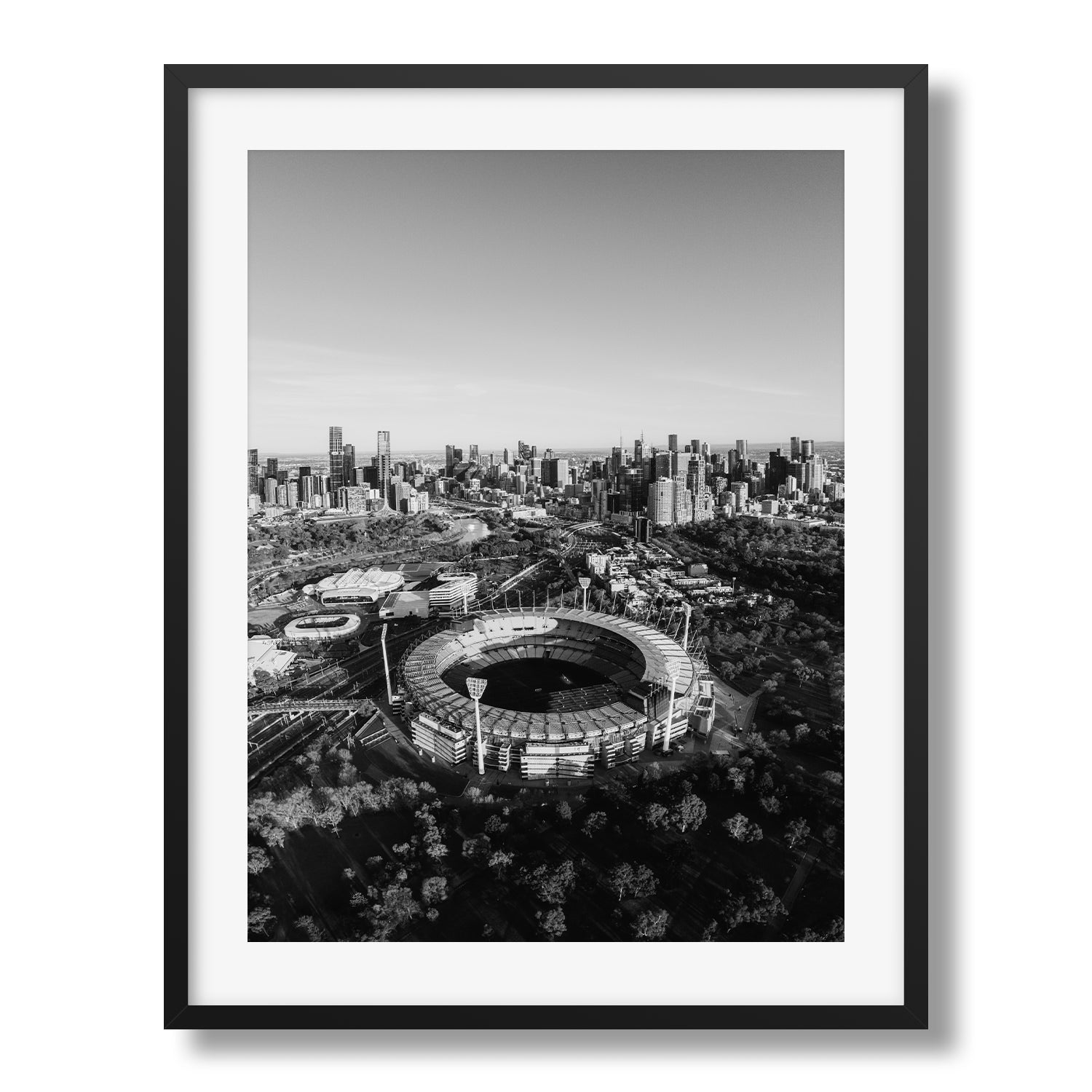 Melbourne MCG III Black & White Framed Print - Architecture by Peter Yan Studio