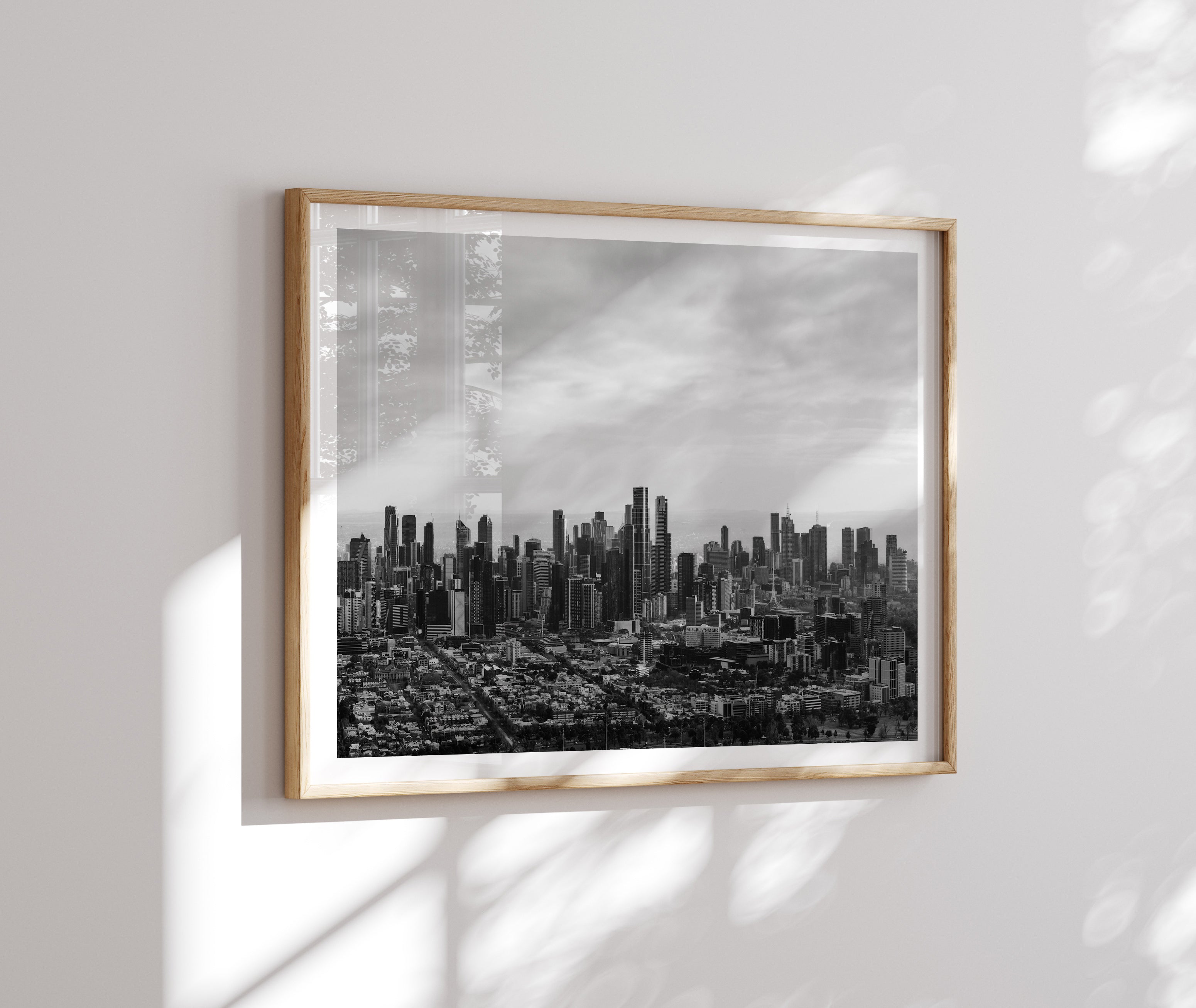 Melbourne Skyline Black & White - Peter Yan Studio