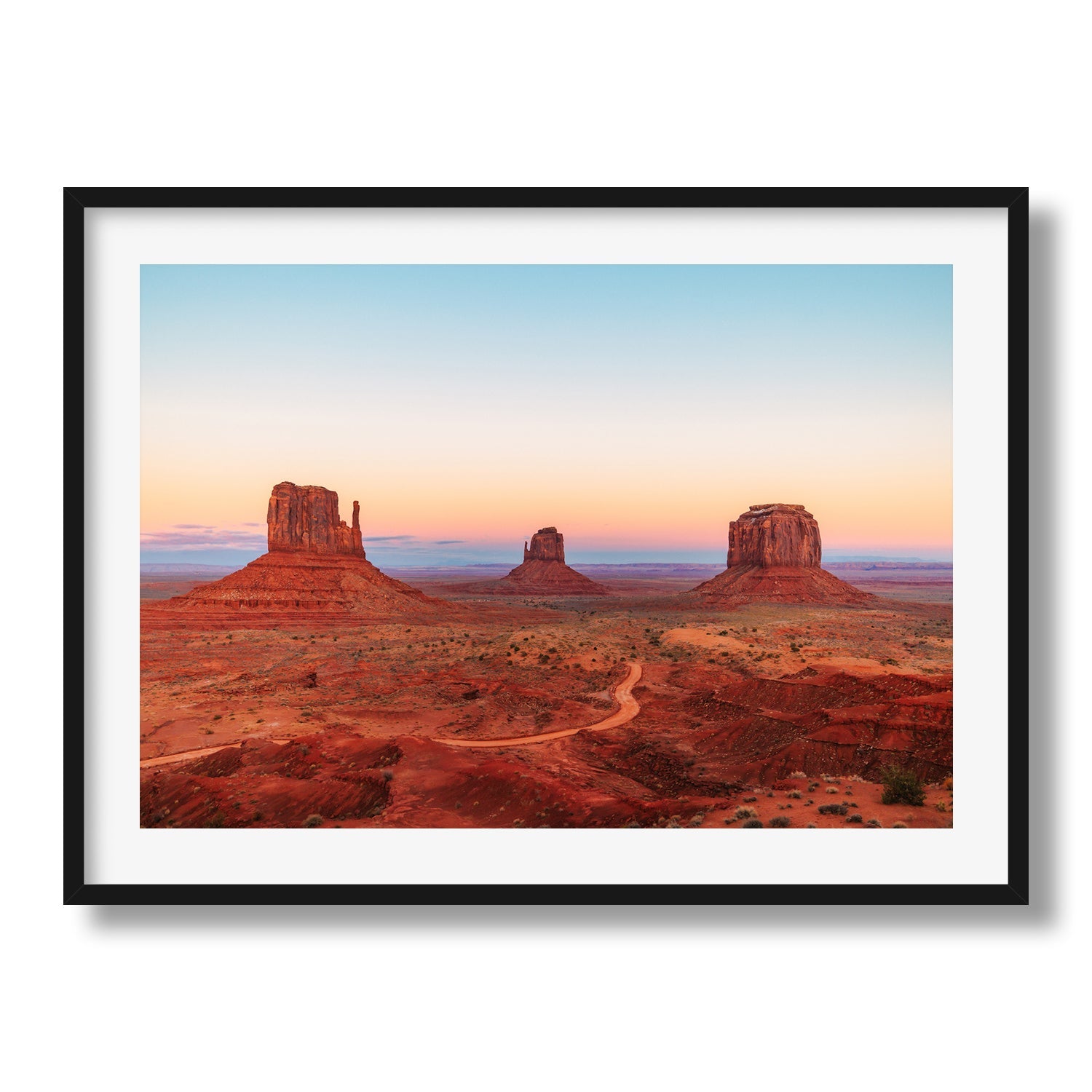 Monument Valley Magic Sunset Framed Print - Framed Prints by Peter Yan Studio