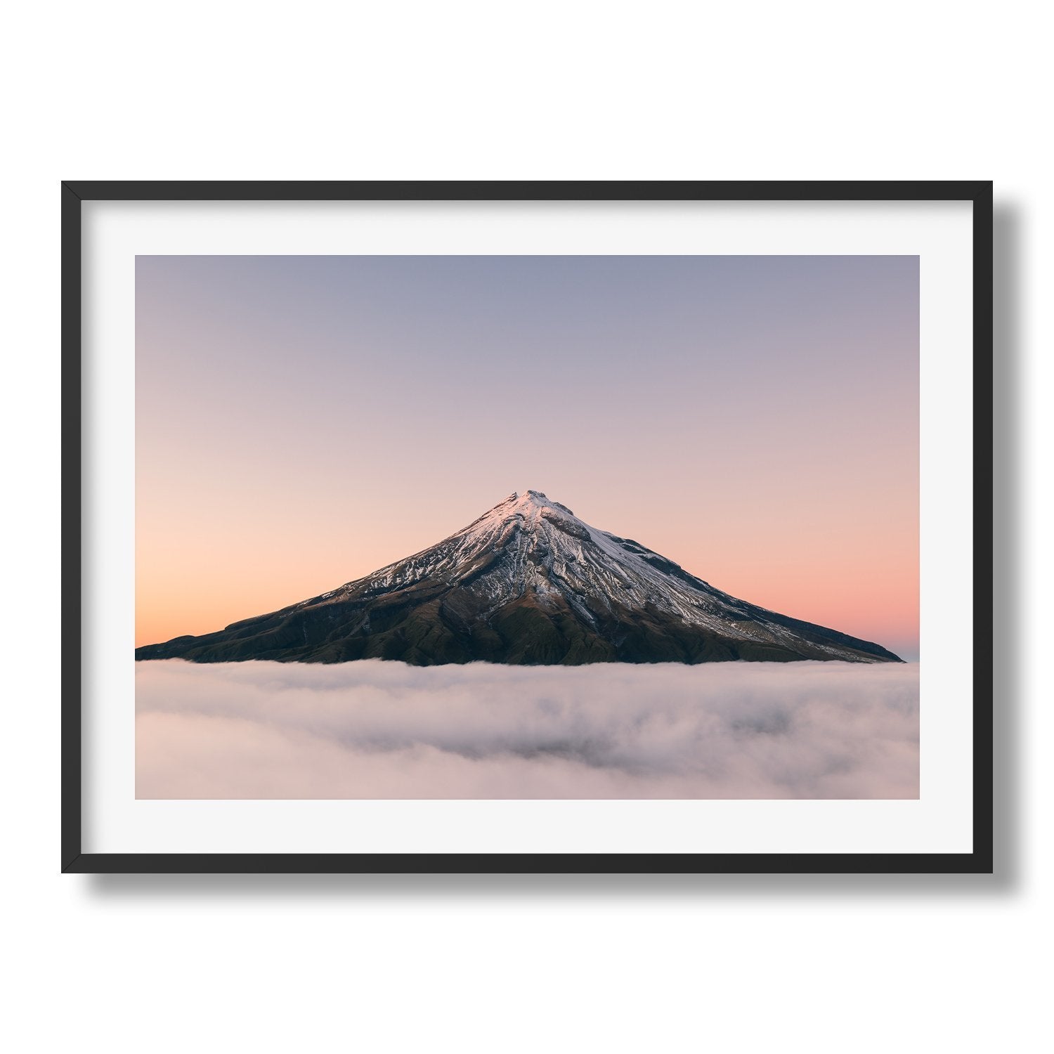 Mt Taranaki Sunrise Framed Print - Framed Prints by Peter Yan Studio