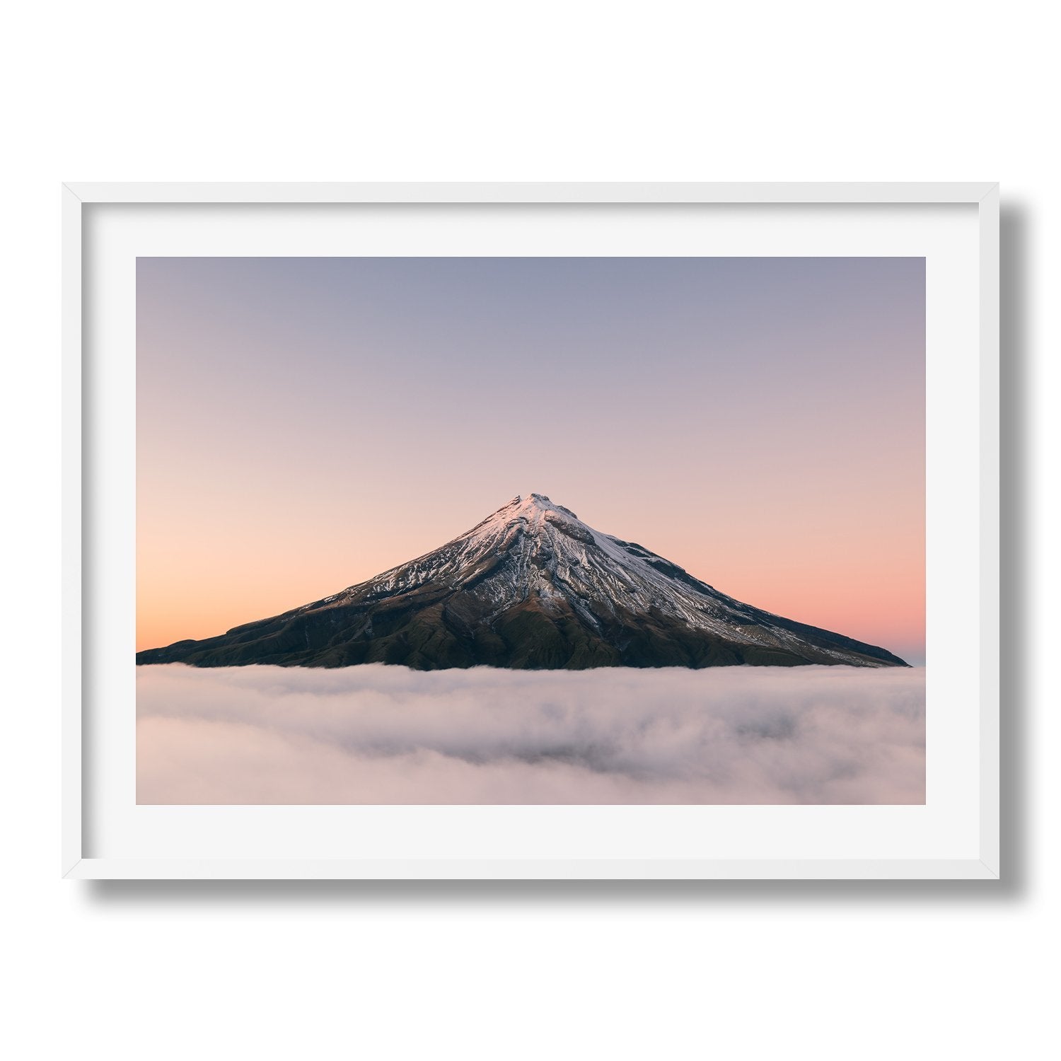 Mt Taranaki Sunrise Framed Print - Framed Prints by Peter Yan Studio