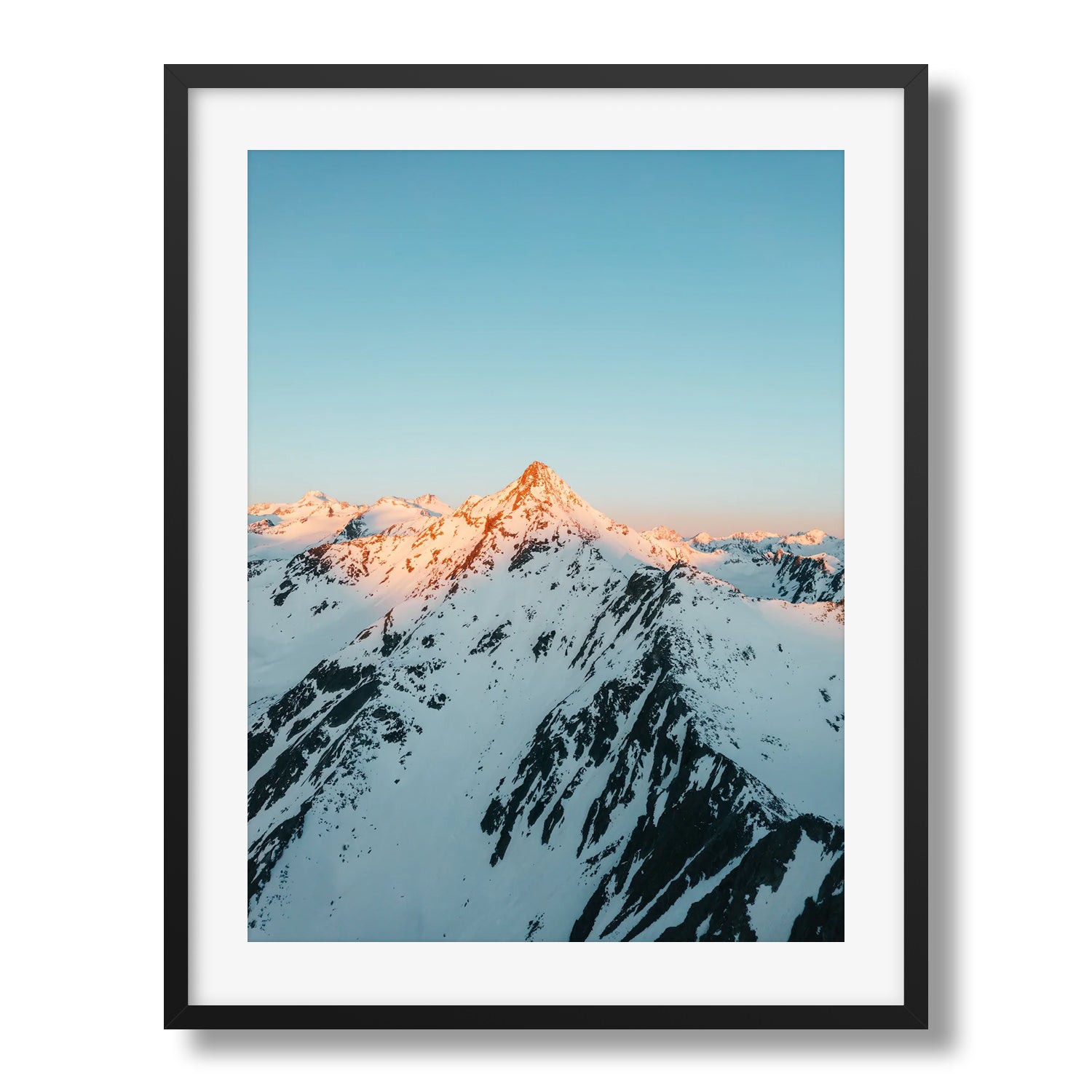 Ötztal Alps At Sunrise II Framed Print - Austria by Peter Yan Studio