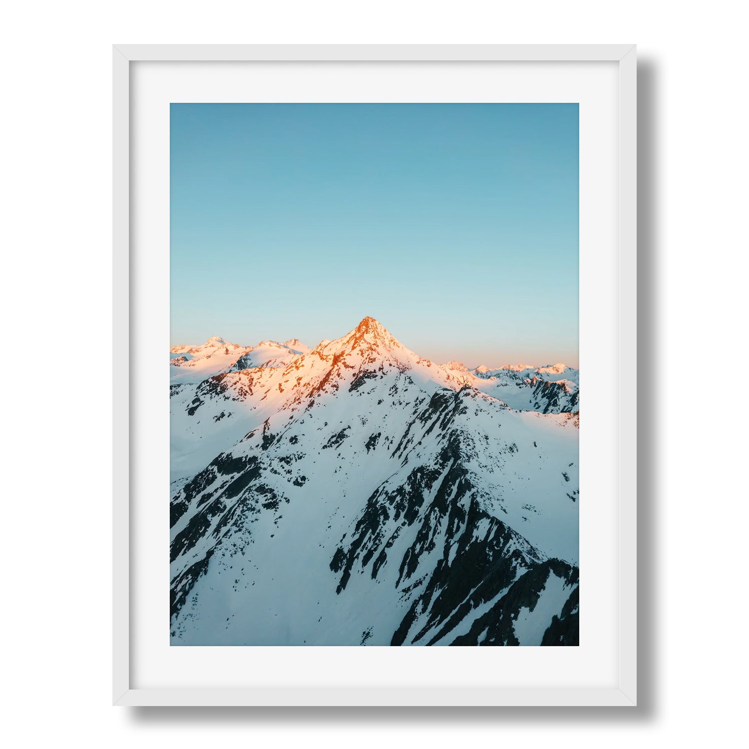 Ötztal Alps At Sunrise II Framed Print - Austria by Peter Yan Studio