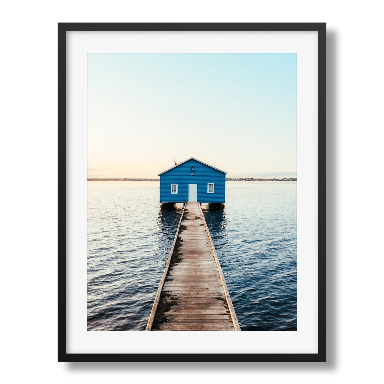 Perth Blue Boathouse Framed Print - Architecture by Peter Yan Studio