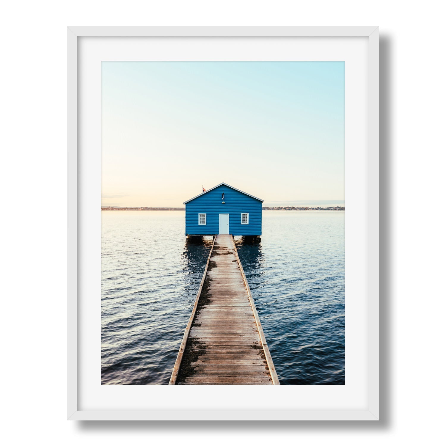Perth Blue Boathouse Framed Print - Architecture by Peter Yan Studio