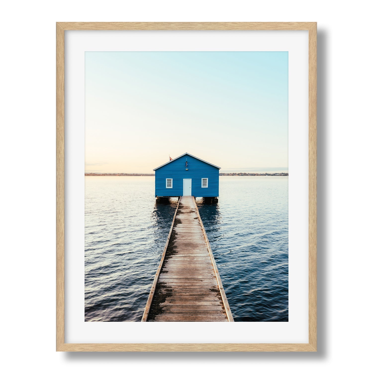 Perth Blue Boathouse Framed Print - Architecture by Peter Yan Studio