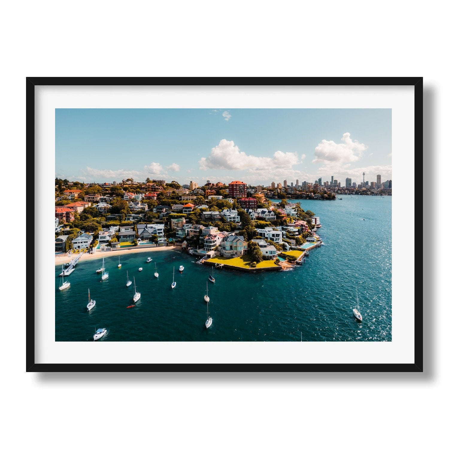 Point Piper Harbour - Peter Yan Studio Framed Photo Print Wall Art