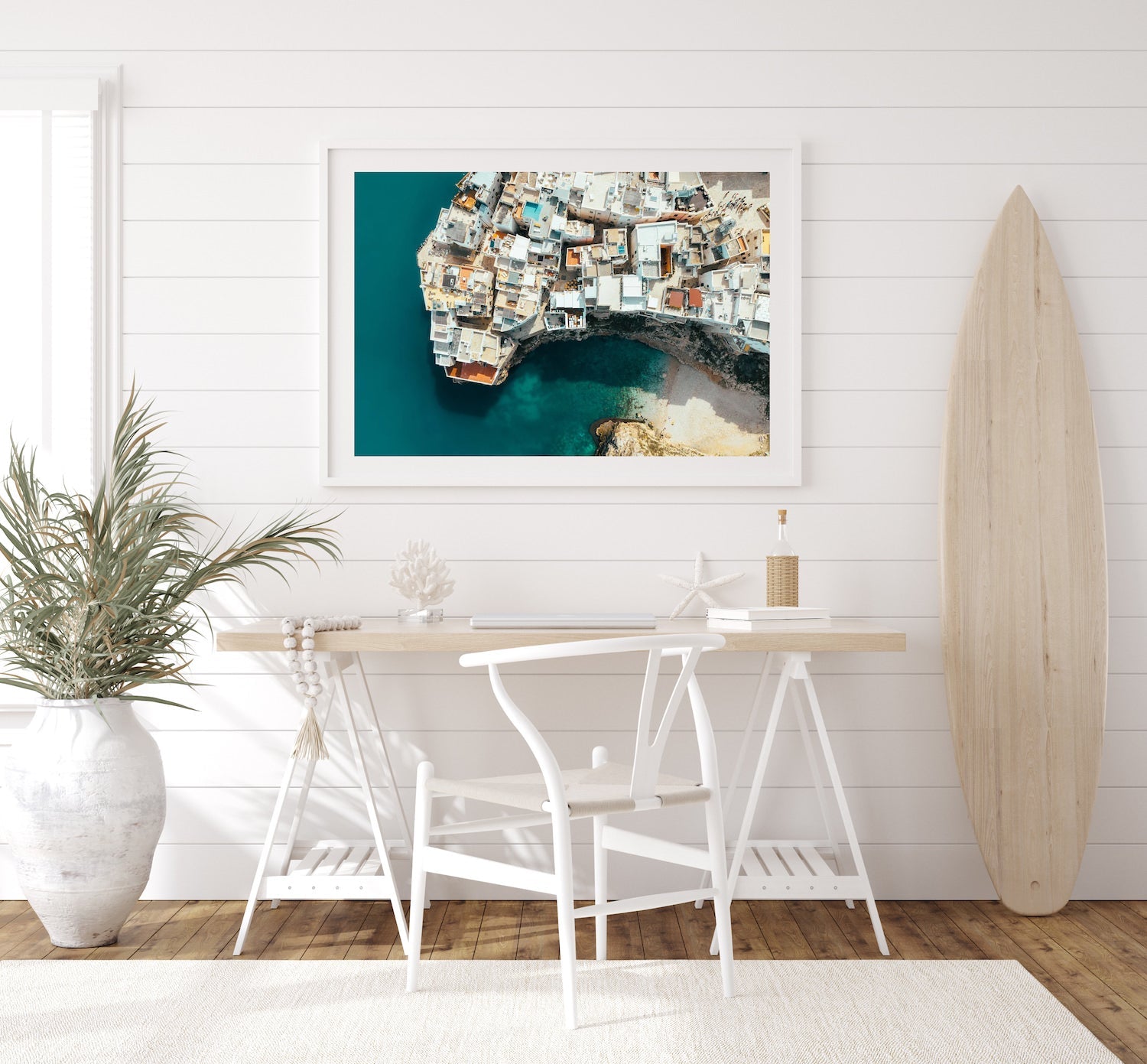 Polignano A Mare Beach From Above - Peter Yan Studio Framed Photo Print Wall Art