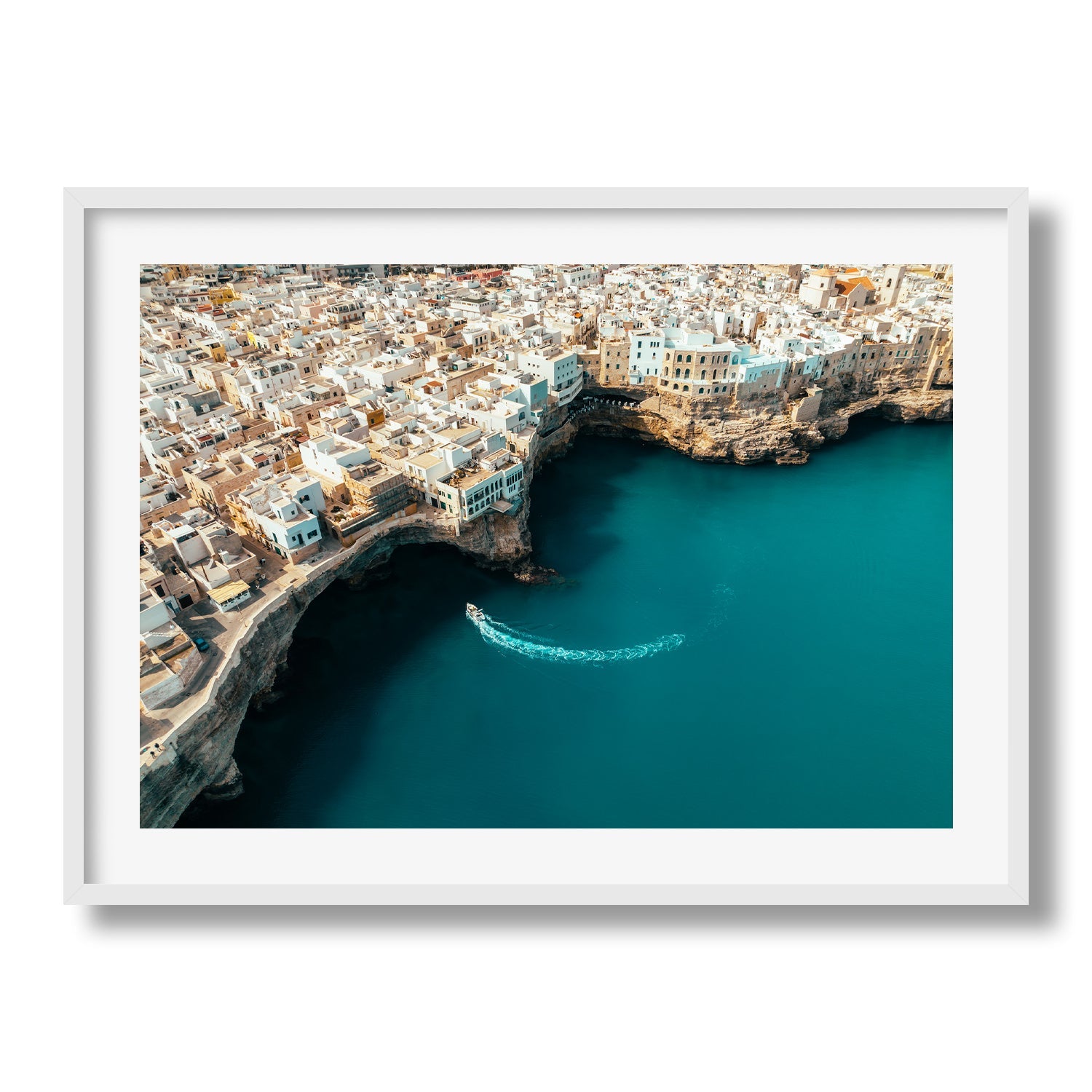 Polignano a Mare From Above II, Italy - Peter Yan Studio Framed Photo Print Wall Art