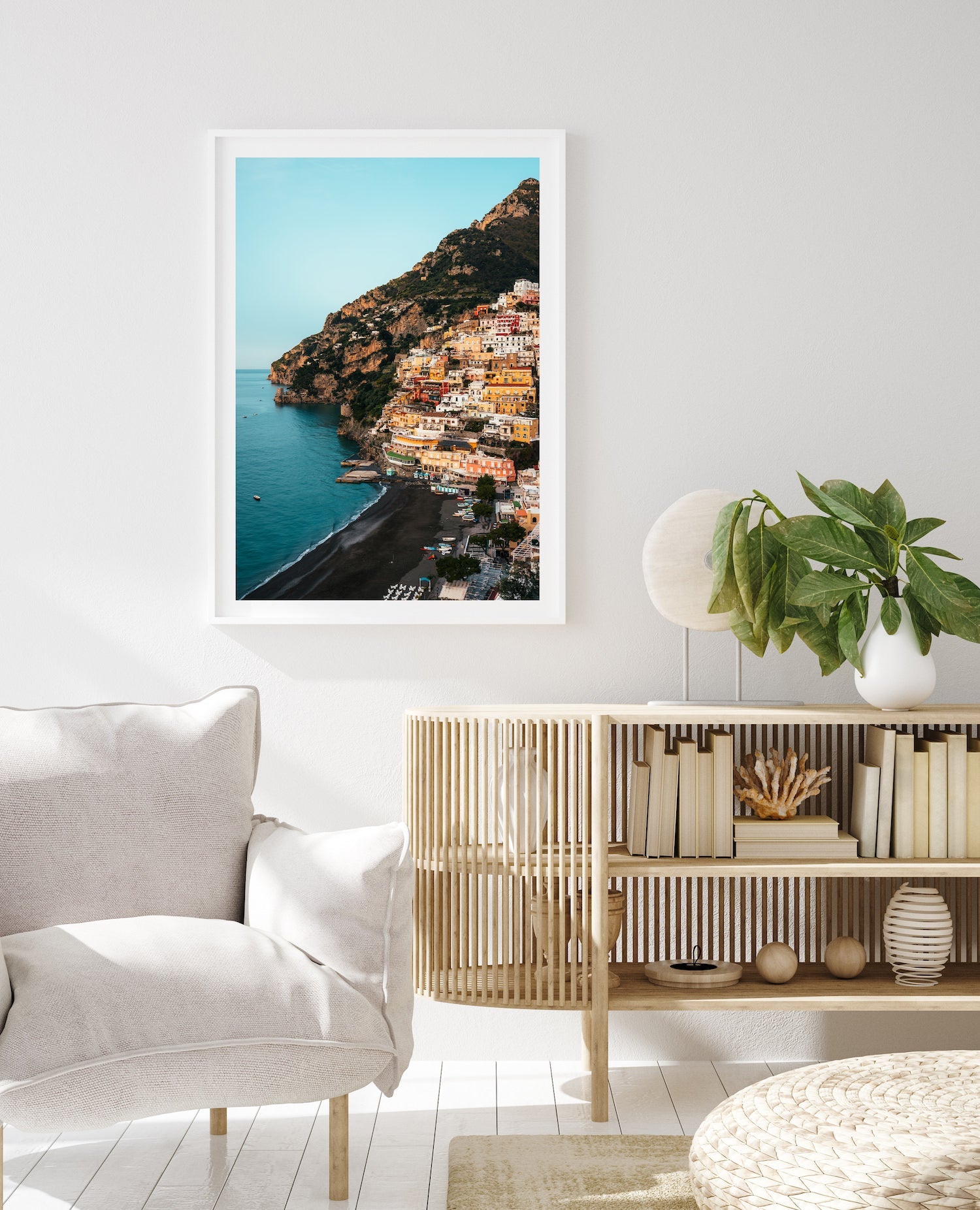 Positano In Spring, Amalfi Coast | Premium Framed Print - Peter Yan Studio