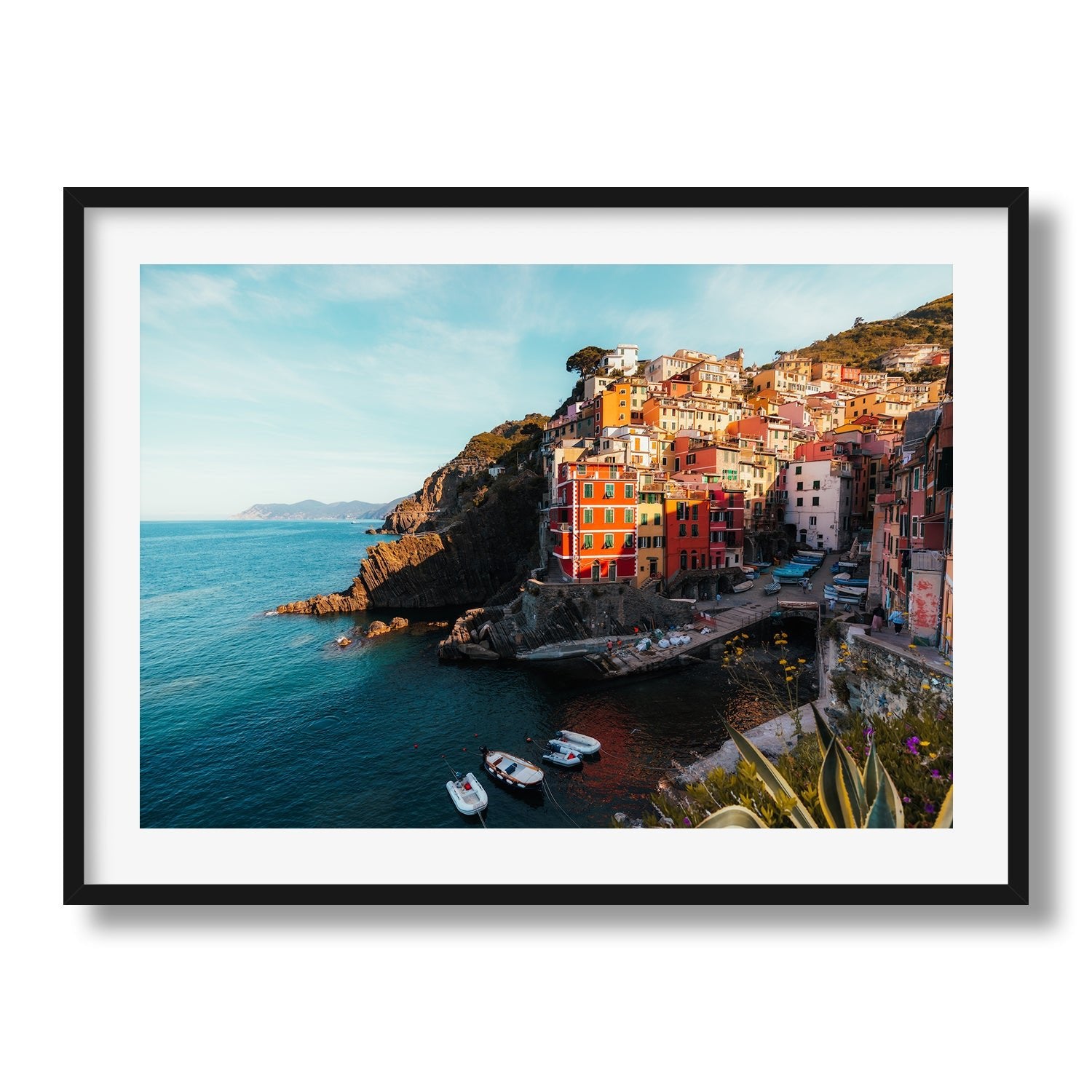 Riomaggiore Sunrise, Cinque Terre III Framed Print - Architecture by Peter Yan Studio