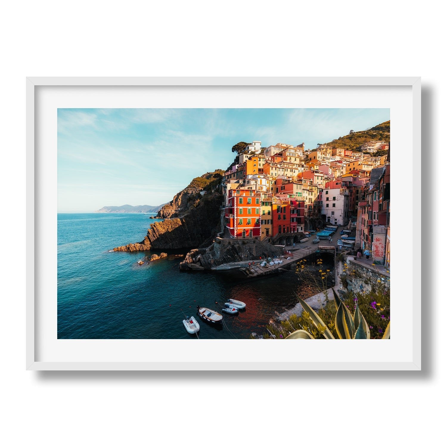 Riomaggiore Sunrise, Cinque Terre III Framed Print - Architecture by Peter Yan Studio