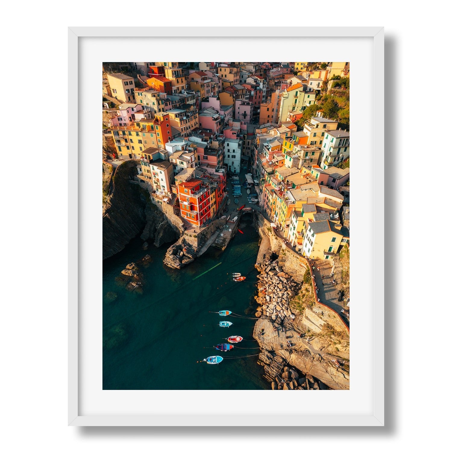 Riomaggiore Sunset, Cinque Terre - Peter Yan Studio Framed Photo Print Wall Art