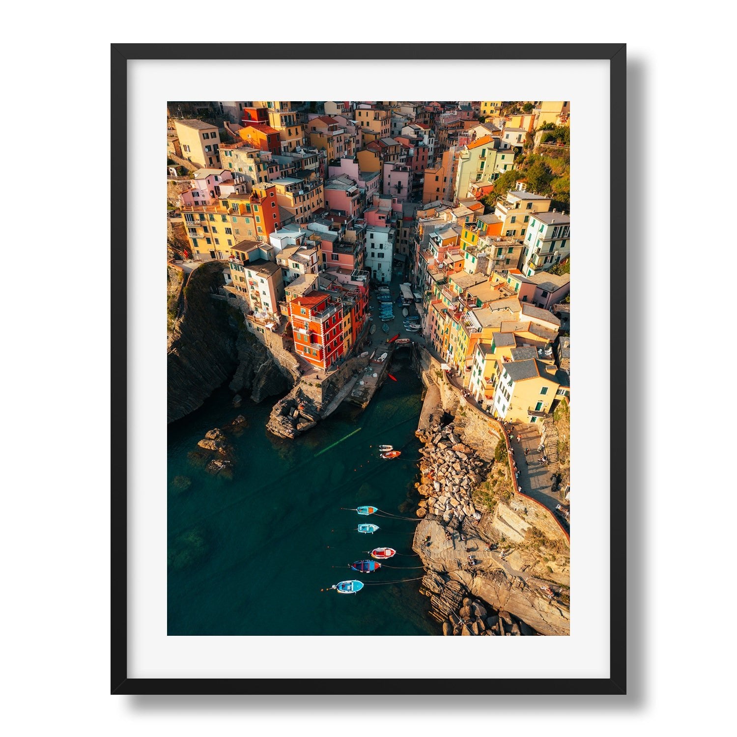 Riomaggiore Sunset, Cinque Terre - Peter Yan Studio Framed Photo Print Wall Art