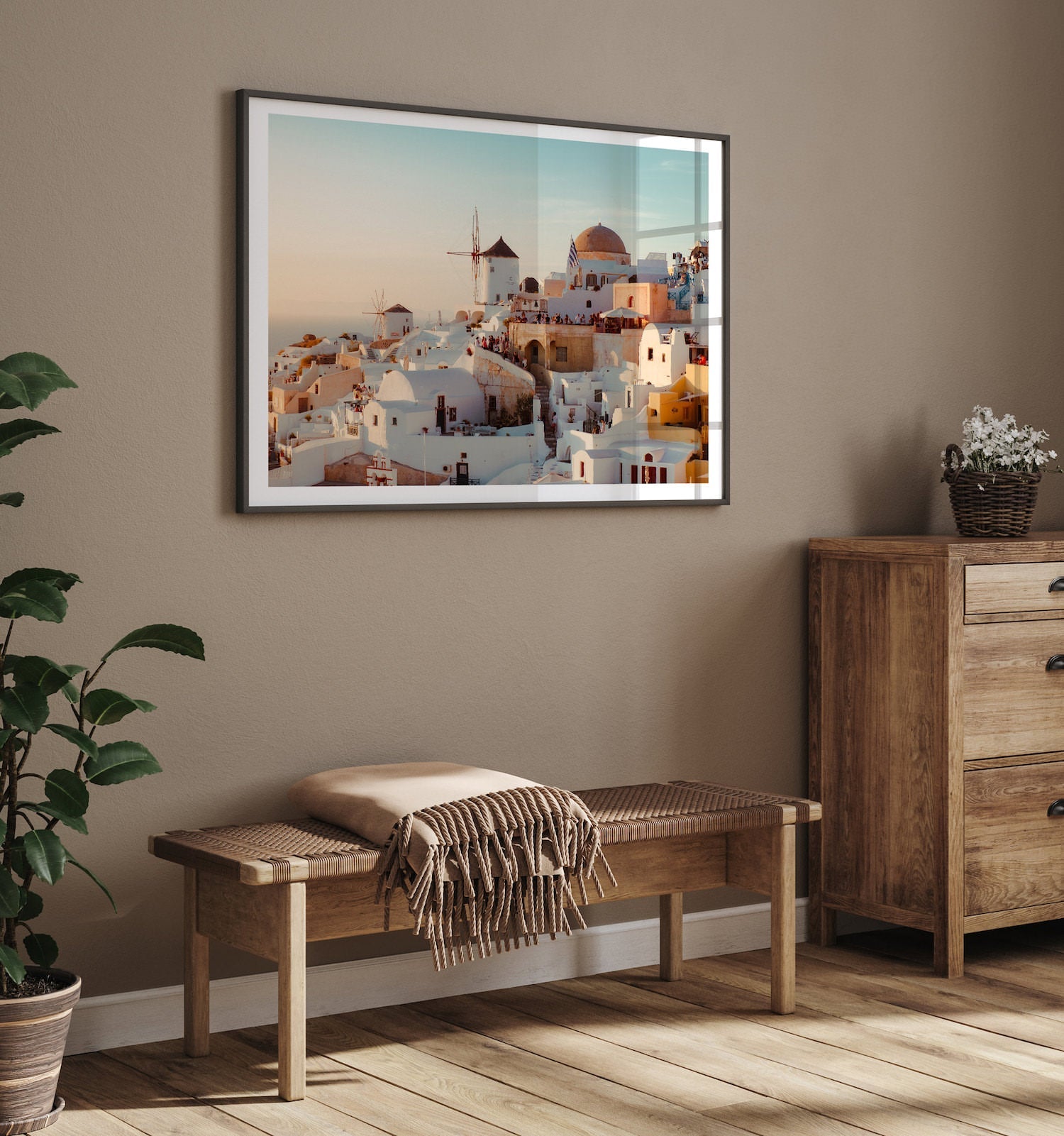 Santorini Sunset, Greece - Peter Yan Studio Framed Photo Print Wall Art