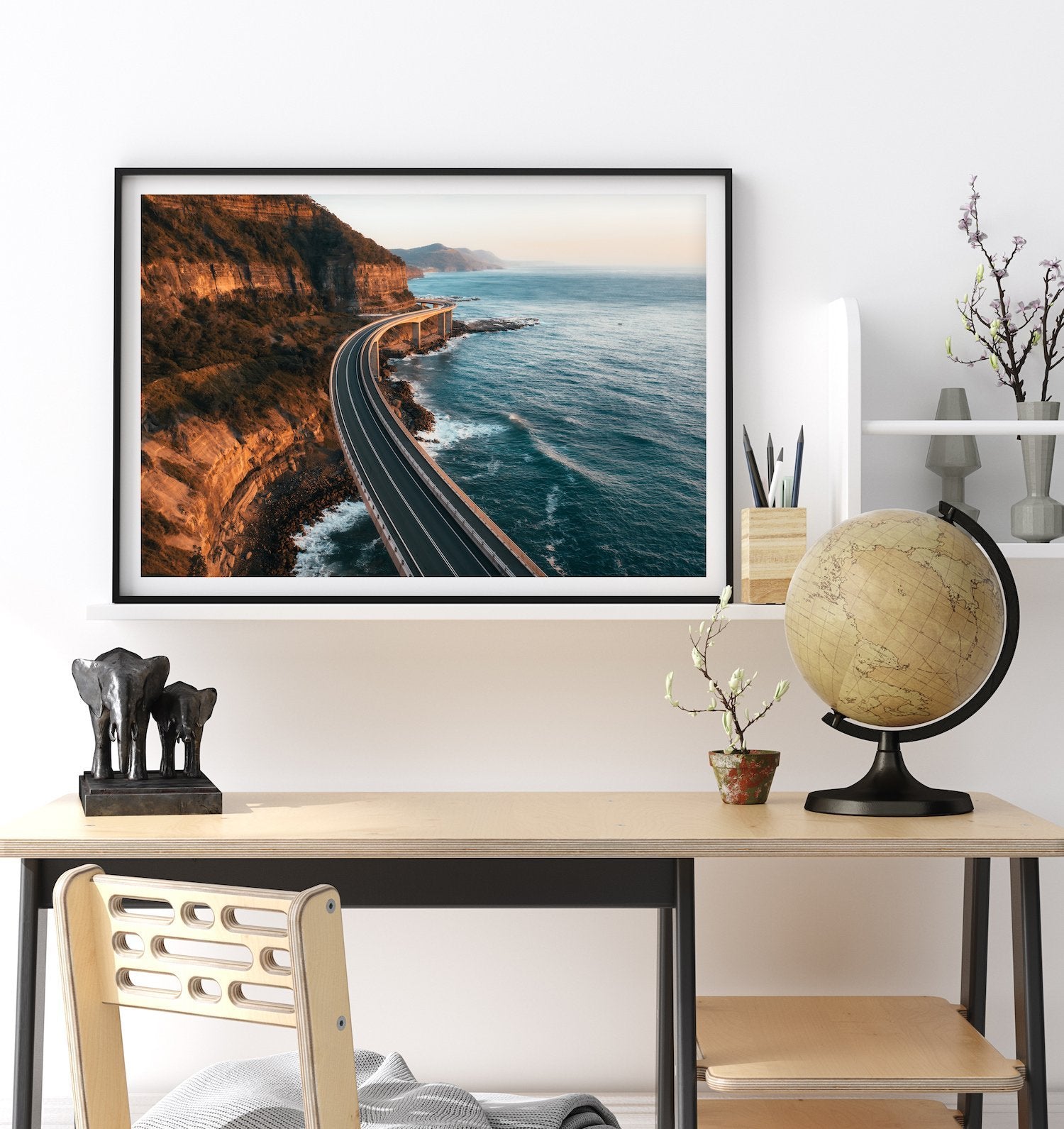 Sea Cliff Bridge Landscape - Peter Yan Studio Framed Photo Print Wall Art