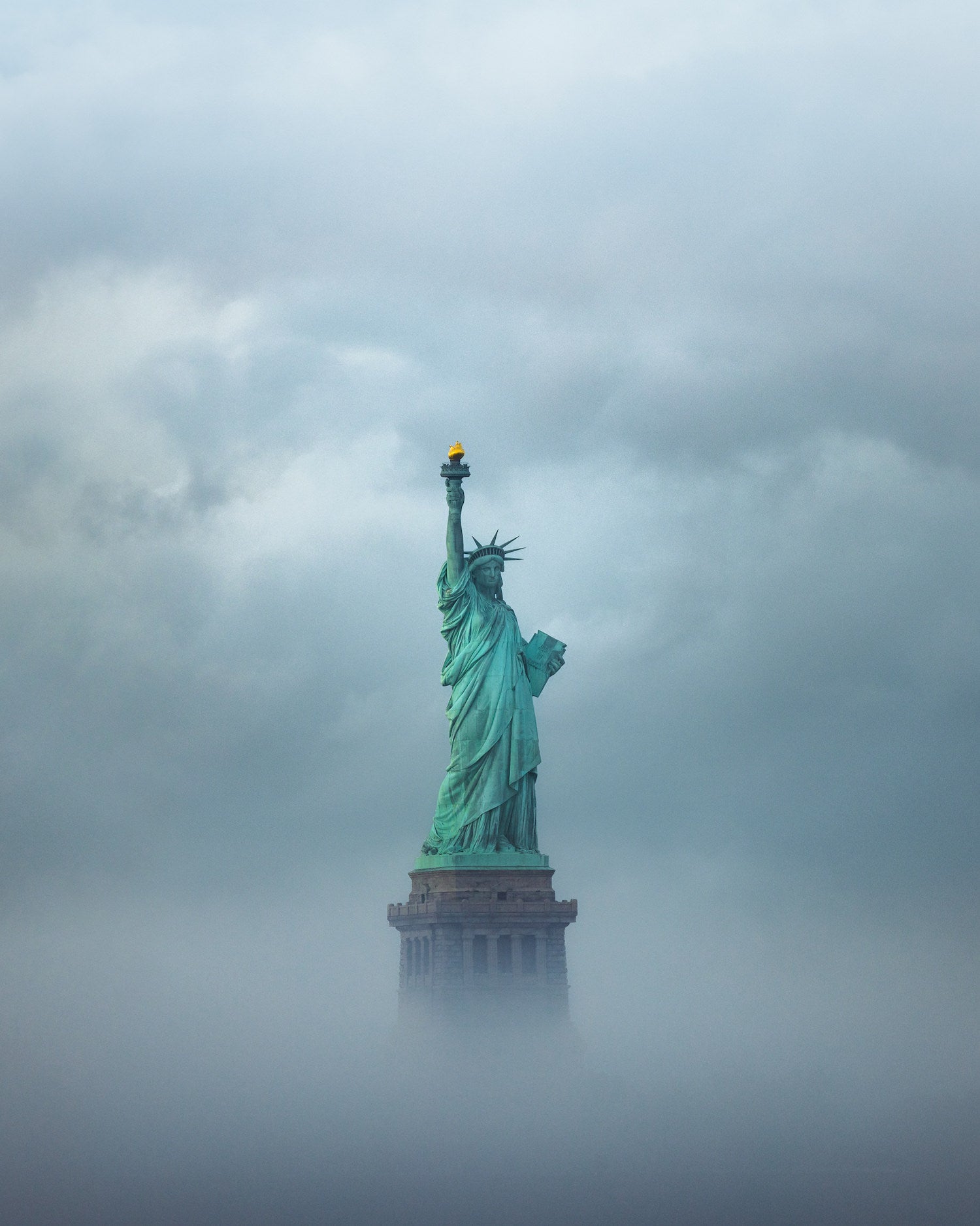 Statue of Liberty In The Fog II - Peter Yan Studio