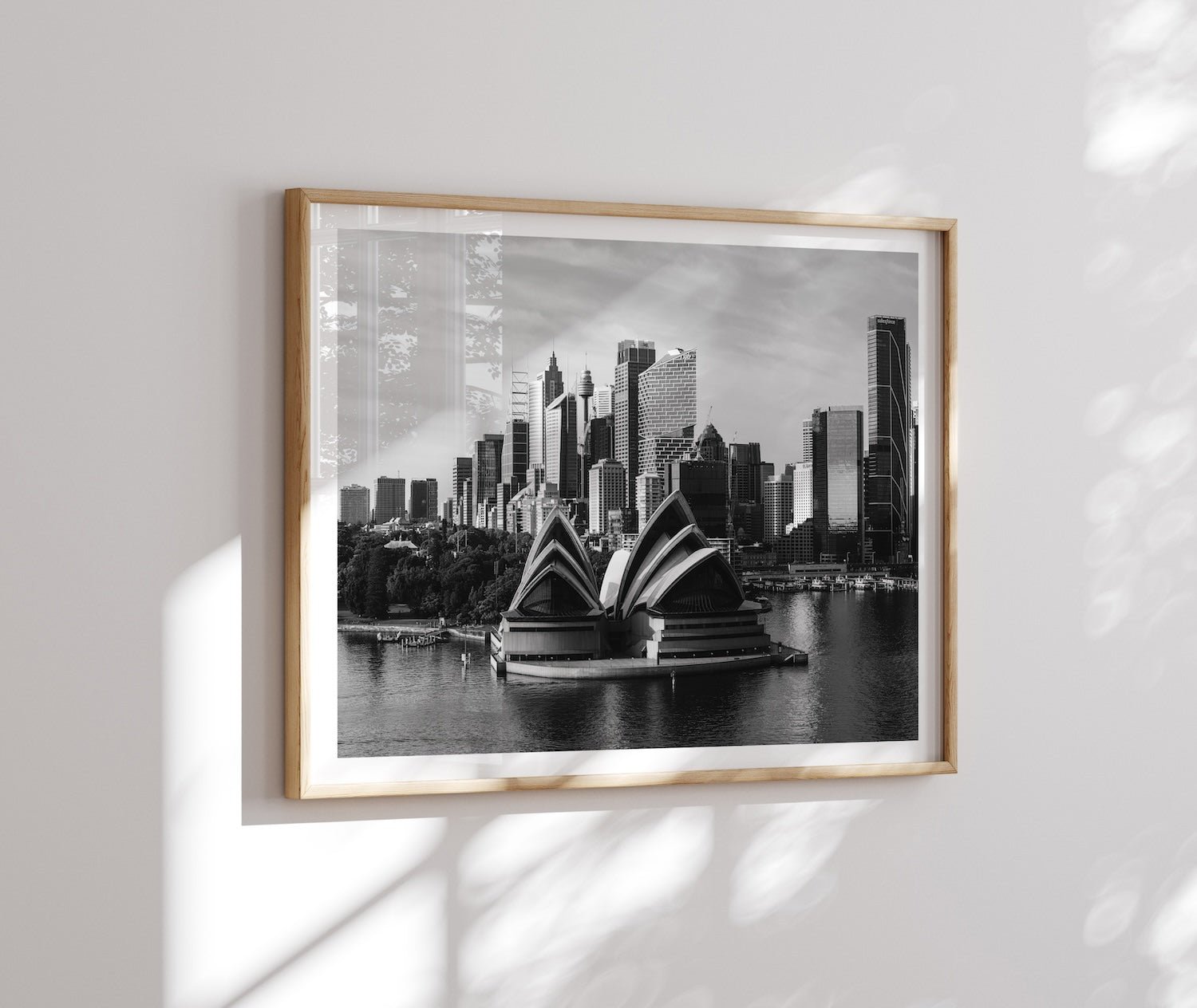 Sydney Behind Opera House II Black & White Framed Print - Architecture by Peter Yan Studio
