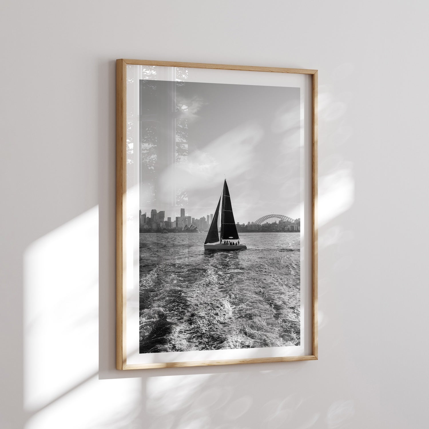 Sydney Harbour Sailing Black & White - Peter Yan Studio Framed Photo Print Wall Art