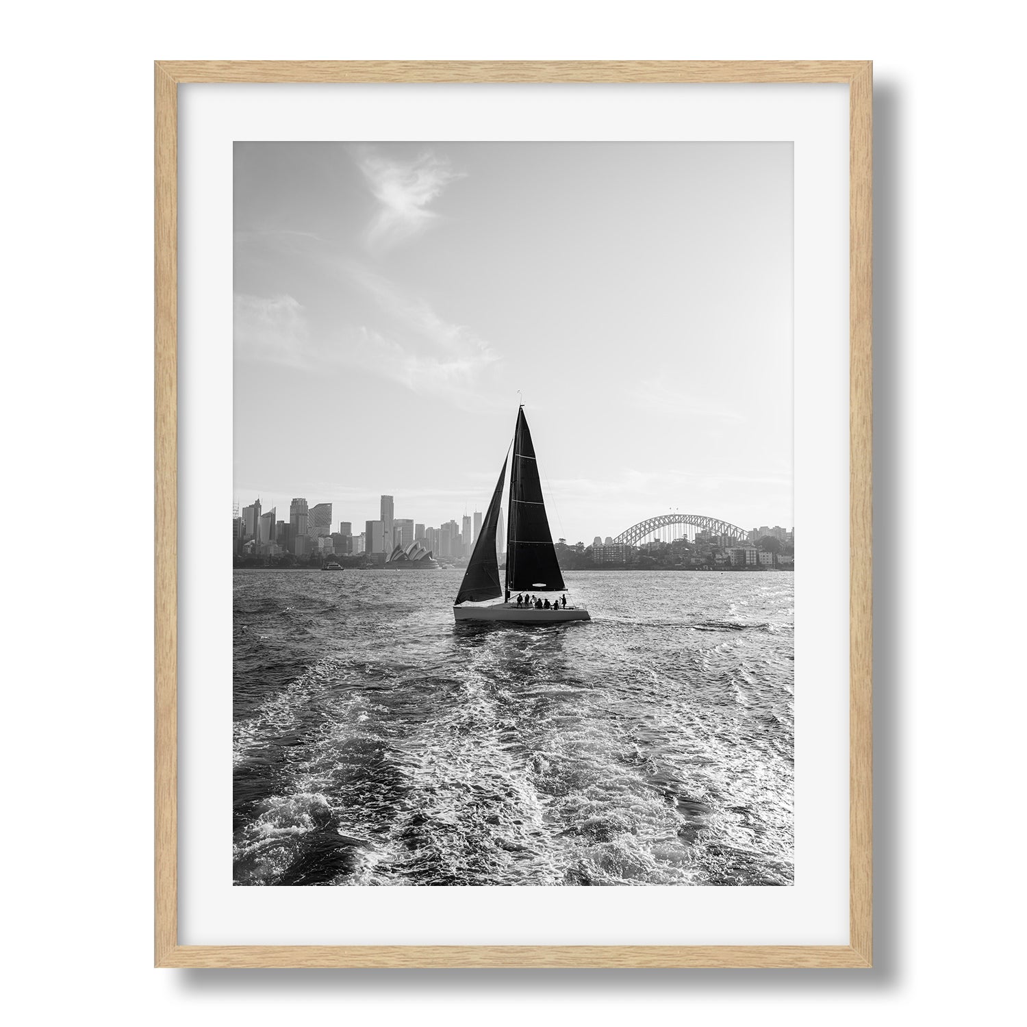 Sydney Harbour Sailing Black & White - Peter Yan Studio