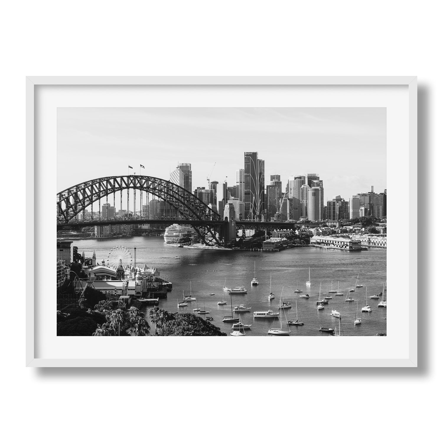 Sydney Lavender Bay Black & White - Peter Yan Studio Framed Photo Print Wall Art