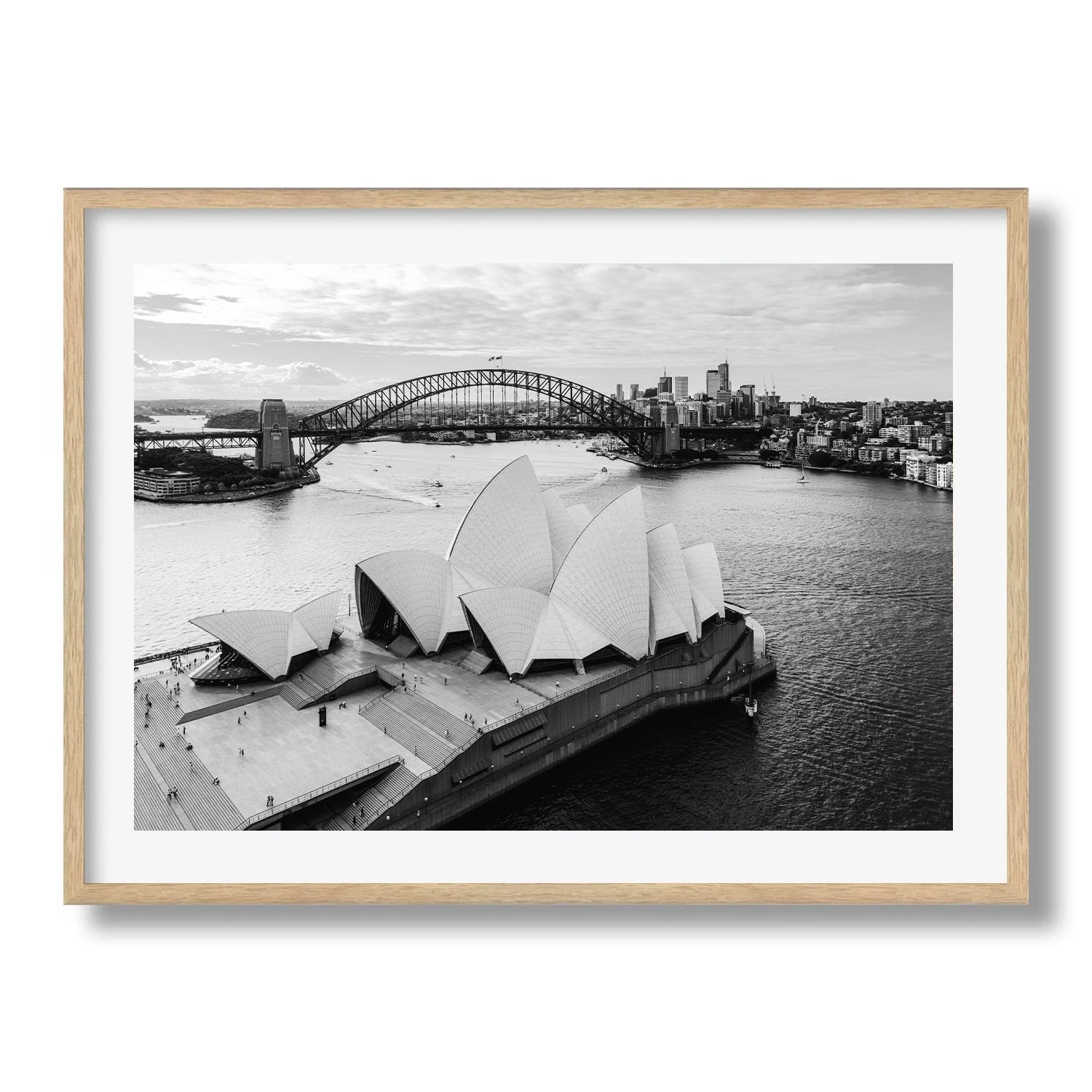 Sydney Opera House and Harbour Bridge Black & White - Peter Yan Studio