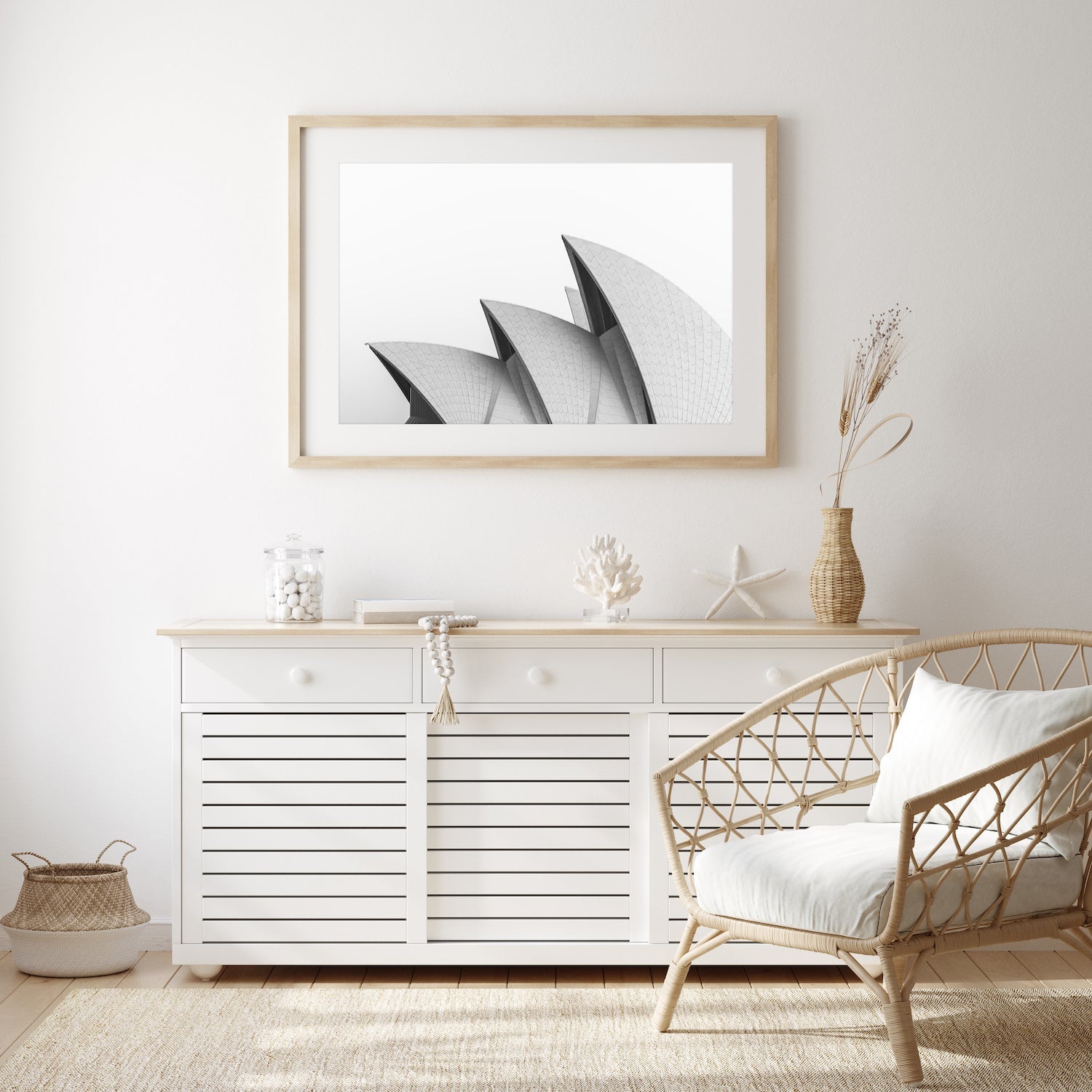 Sydney Opera House Close Up B&W | Premium Framed Print - Peter Yan Studio