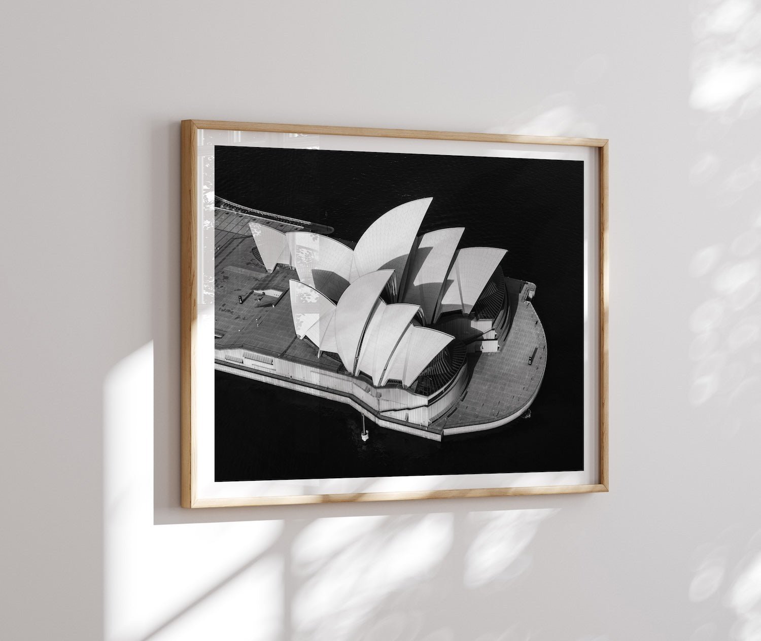 Sydney Opera House From Above II Black & White Framed Print - Aerial by Peter Yan Studio