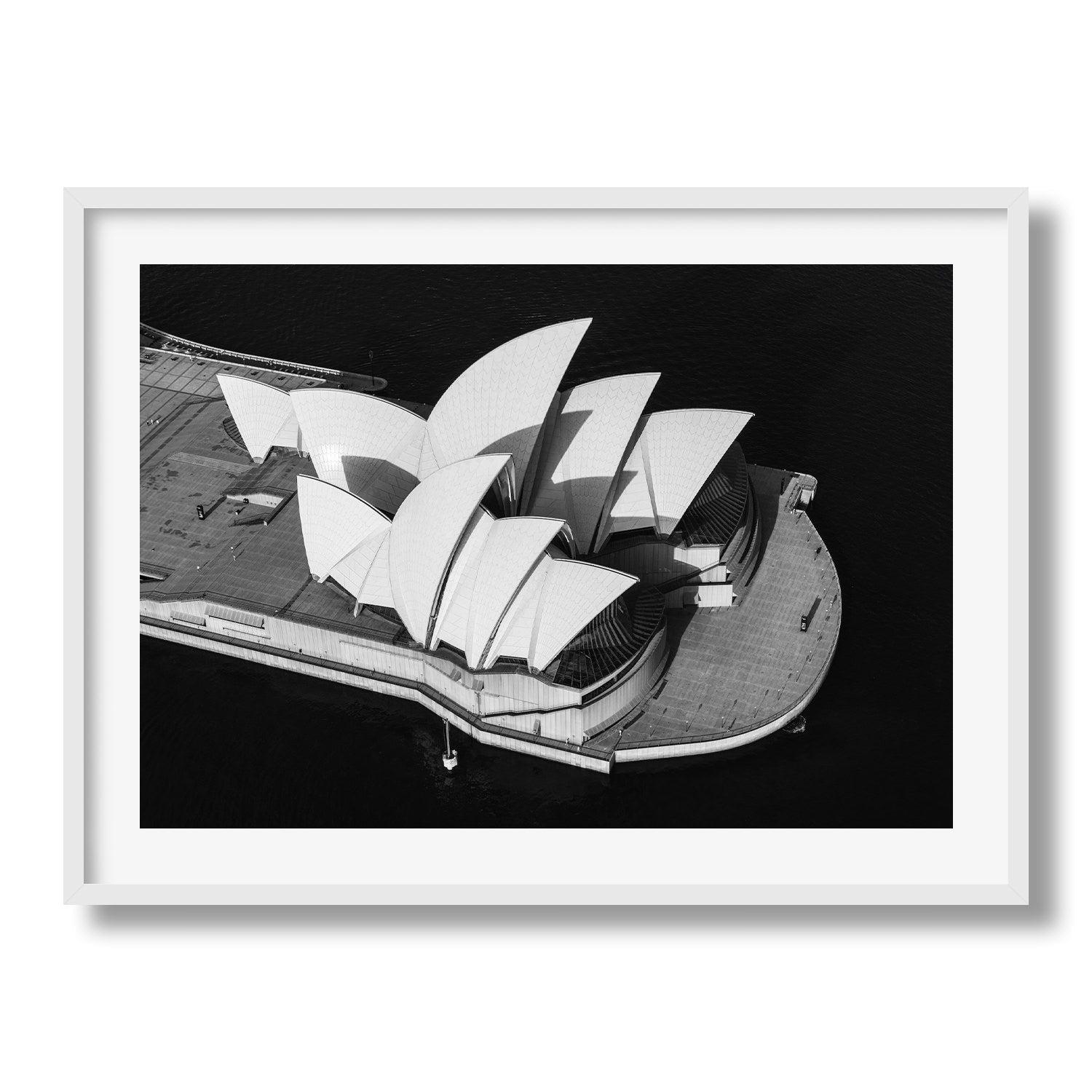 Sydney Opera House From Above II Black & White - Peter Yan Studio Framed Photo Print Wall Art