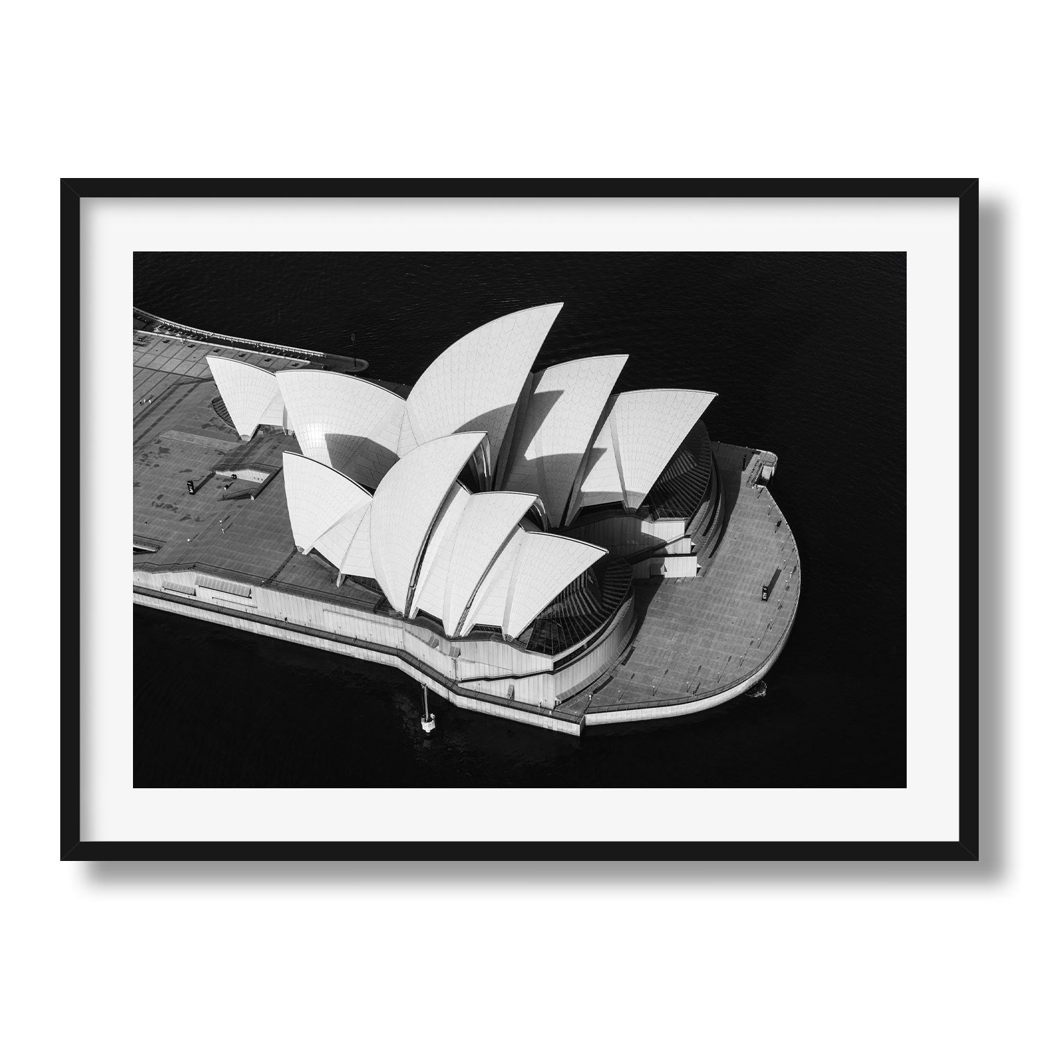 Sydney Opera House From Above II Black & White - Peter Yan Studio Framed Photo Print Wall Art