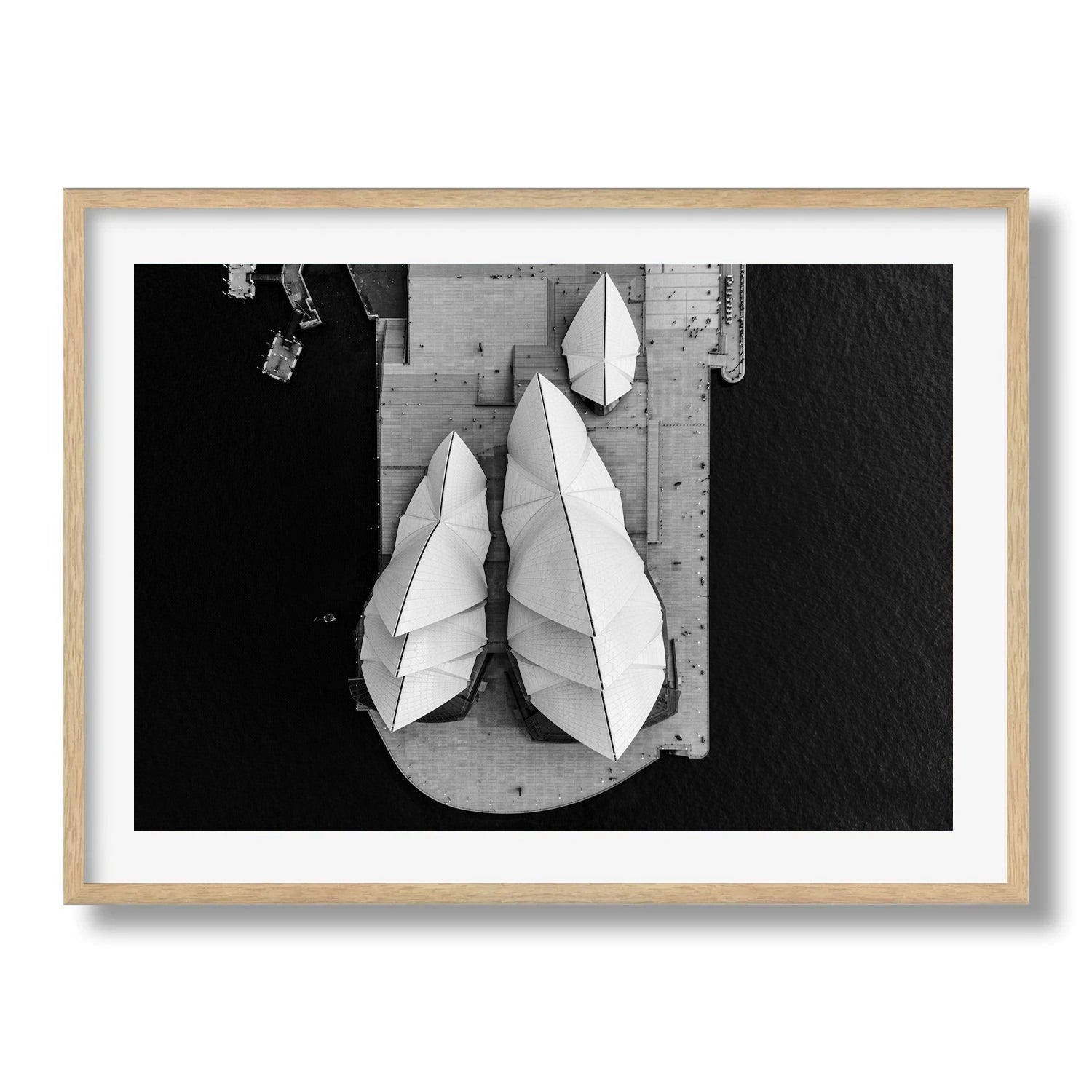 Sydney Opera House From Above in Black & White - Peter Yan Studio