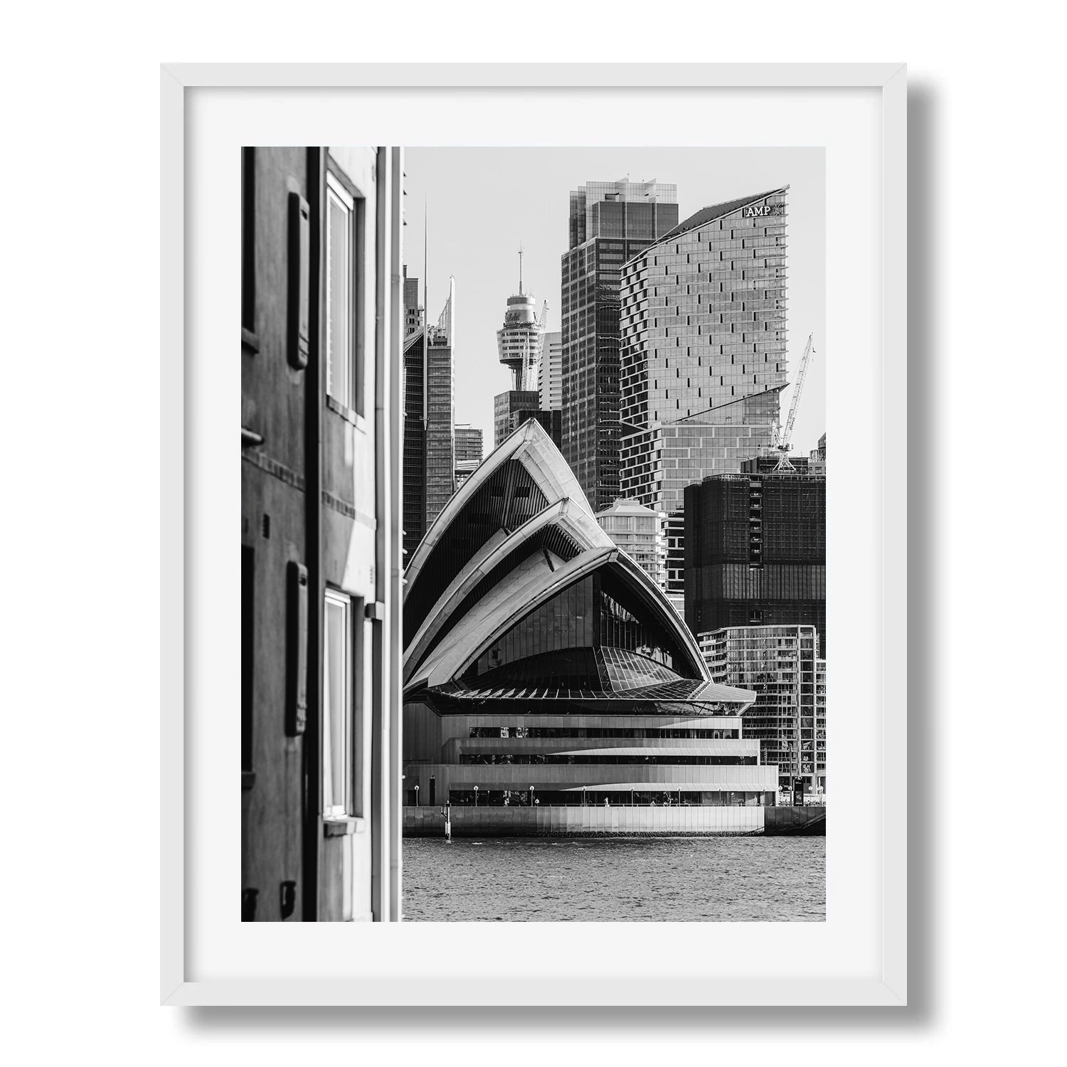 Sydney Opera House 'Hide & Seek' Black & White Framed Print - Architecture by Peter Yan Studio