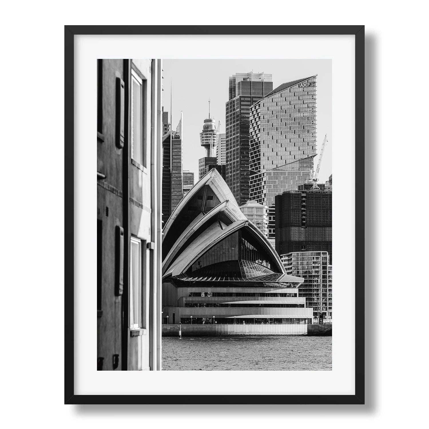 Sydney Opera House 'Hide & Seek' Black & White Framed Print - Architecture by Peter Yan Studio