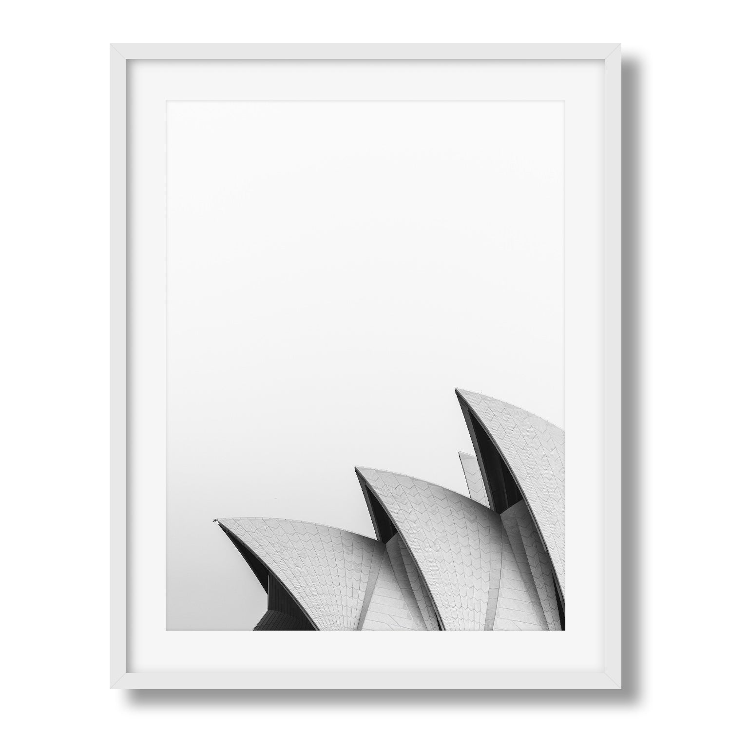 Sydney Opera House Side View Black & White - Peter Yan Studio Framed Photo Print Wall Art