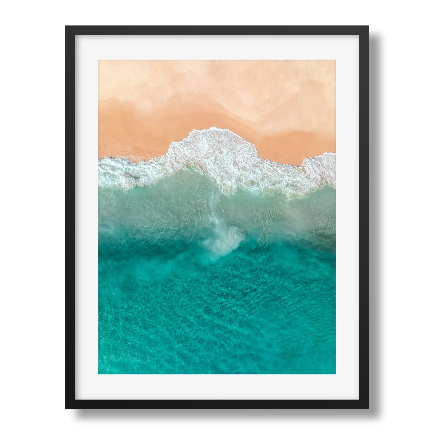 Tasmania Ocean Waves Framed Print - Aerial by Peter Yan Studio