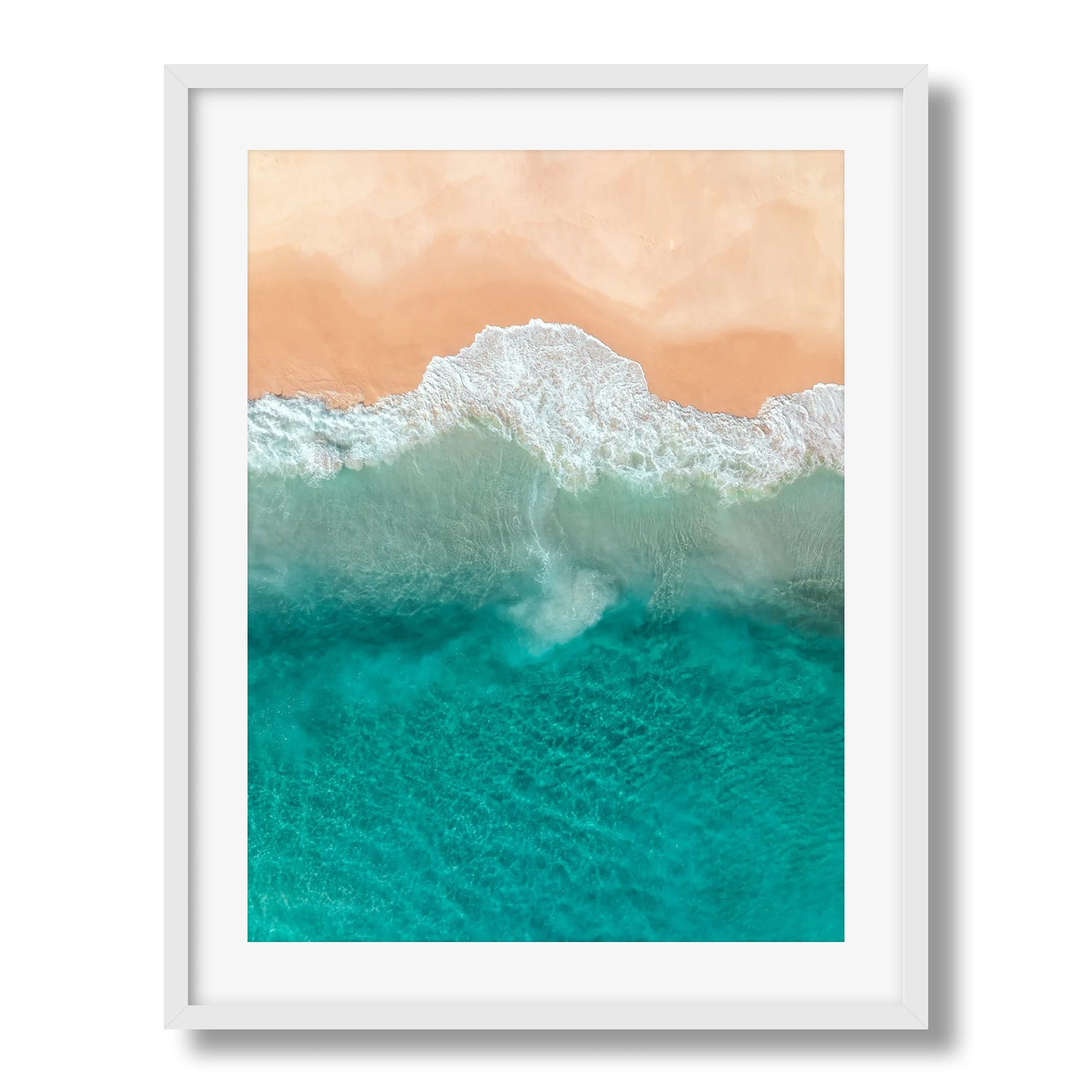Tasmania Ocean Waves Framed Print - Aerial by Peter Yan Studio