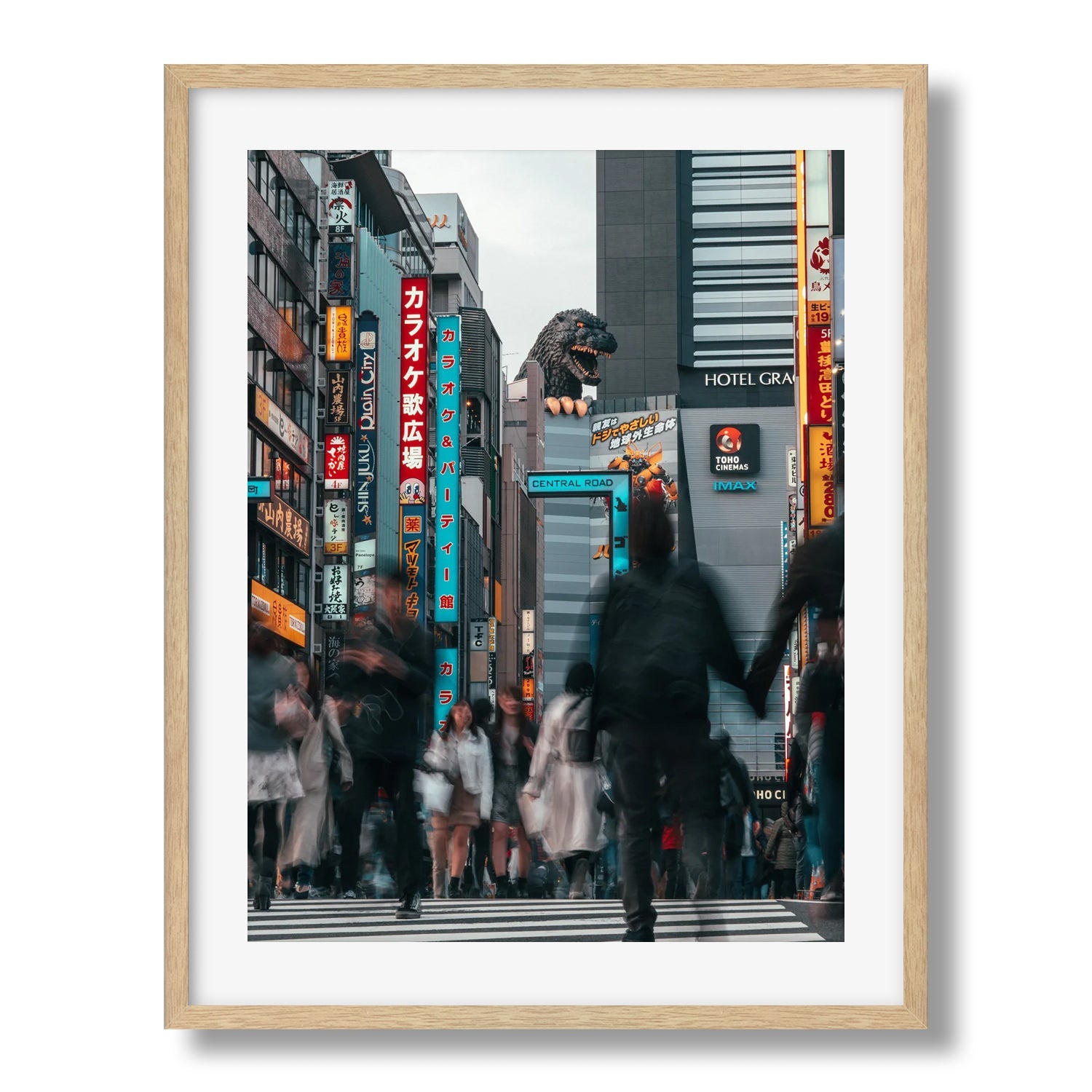 The Godzilla Head In Tokyo - Peter Yan Studio Framed Photo Print Wall Art