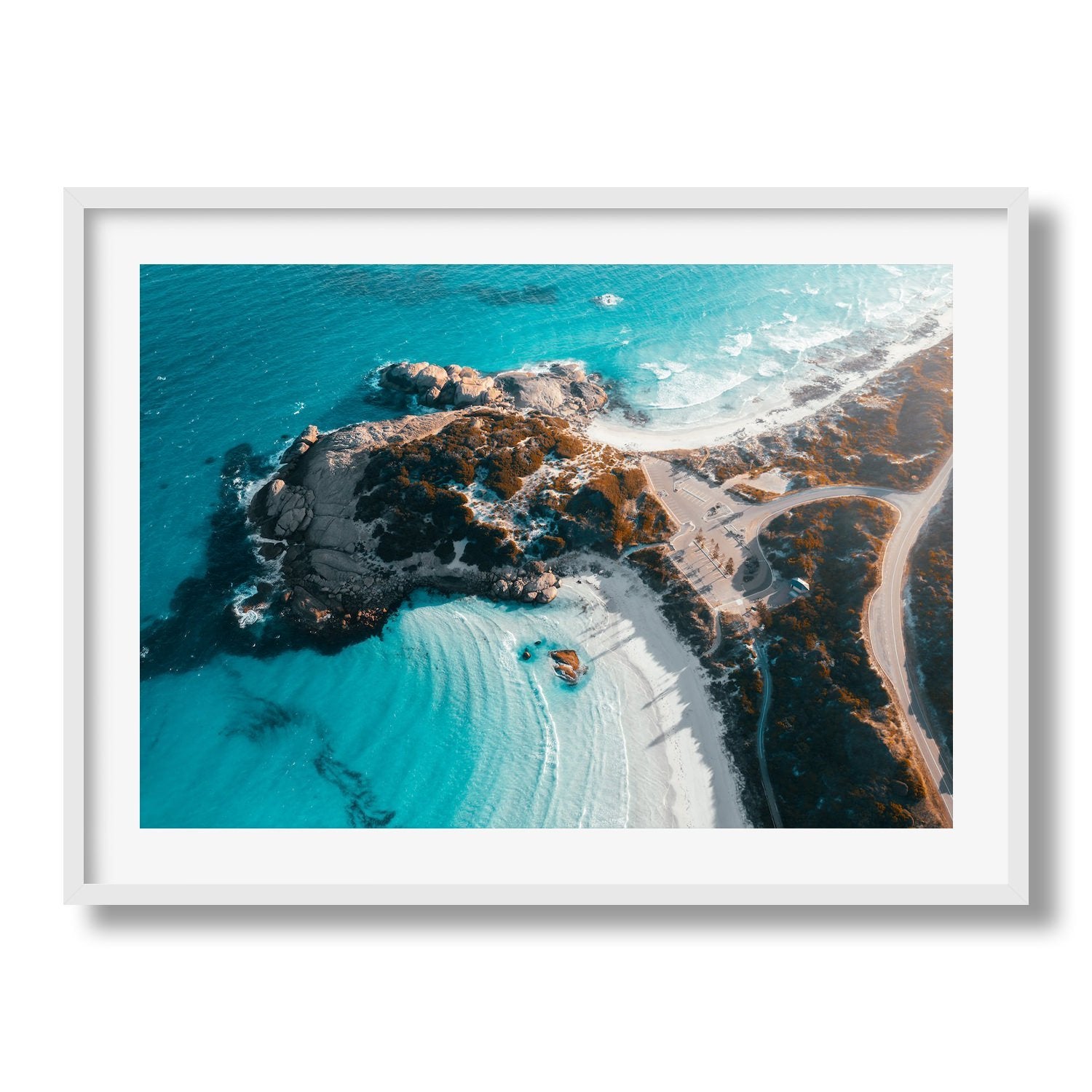 Twilight Beach, Esperance Framed Print - Aerial by Peter Yan Studio