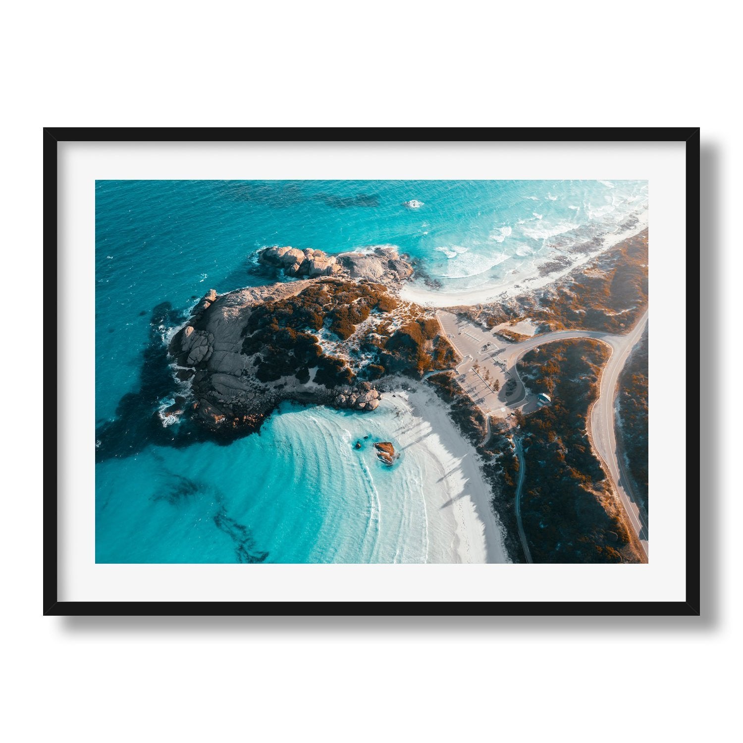 Twilight Beach, Esperance Framed Print - Aerial by Peter Yan Studio