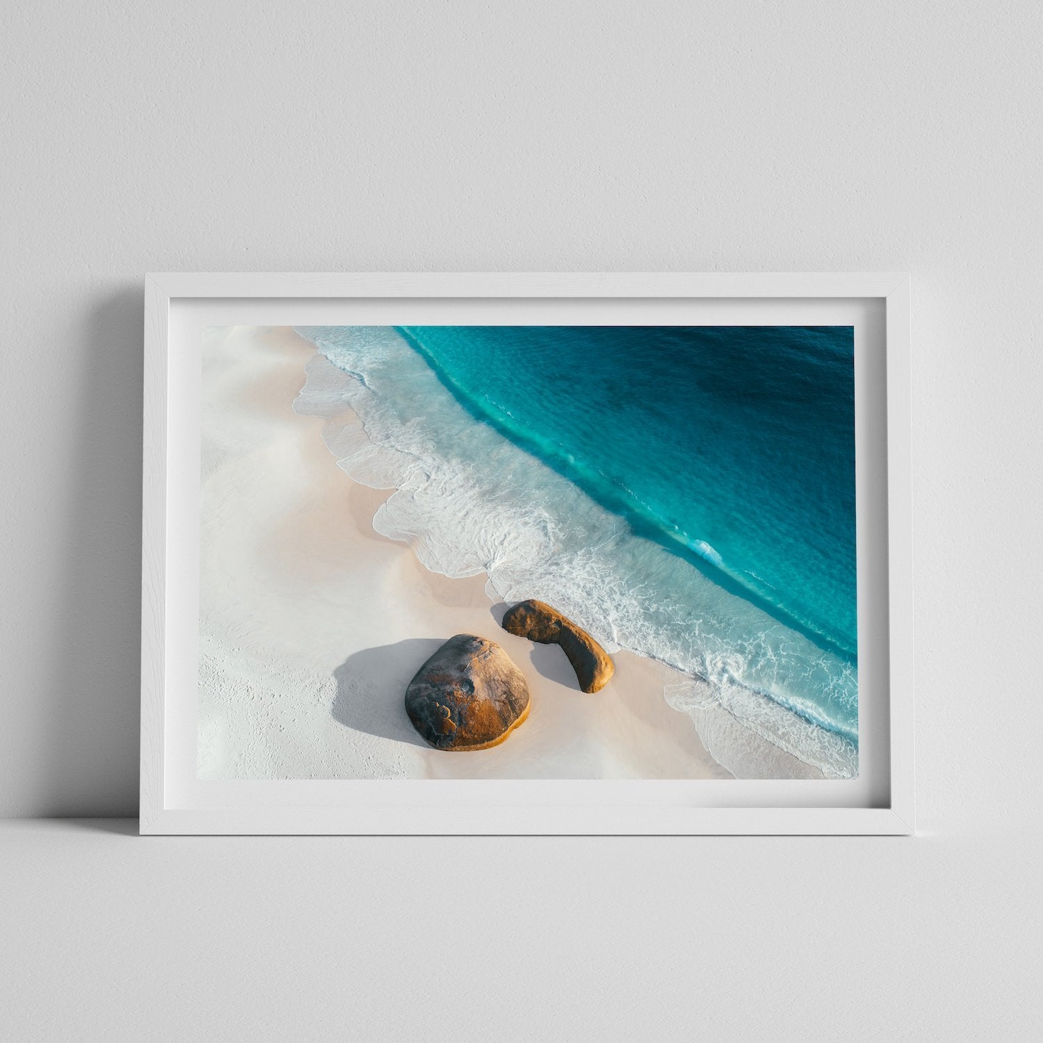 Two Rocks On The Beach - Peter Yan Studio Framed Photo Print Wall Art